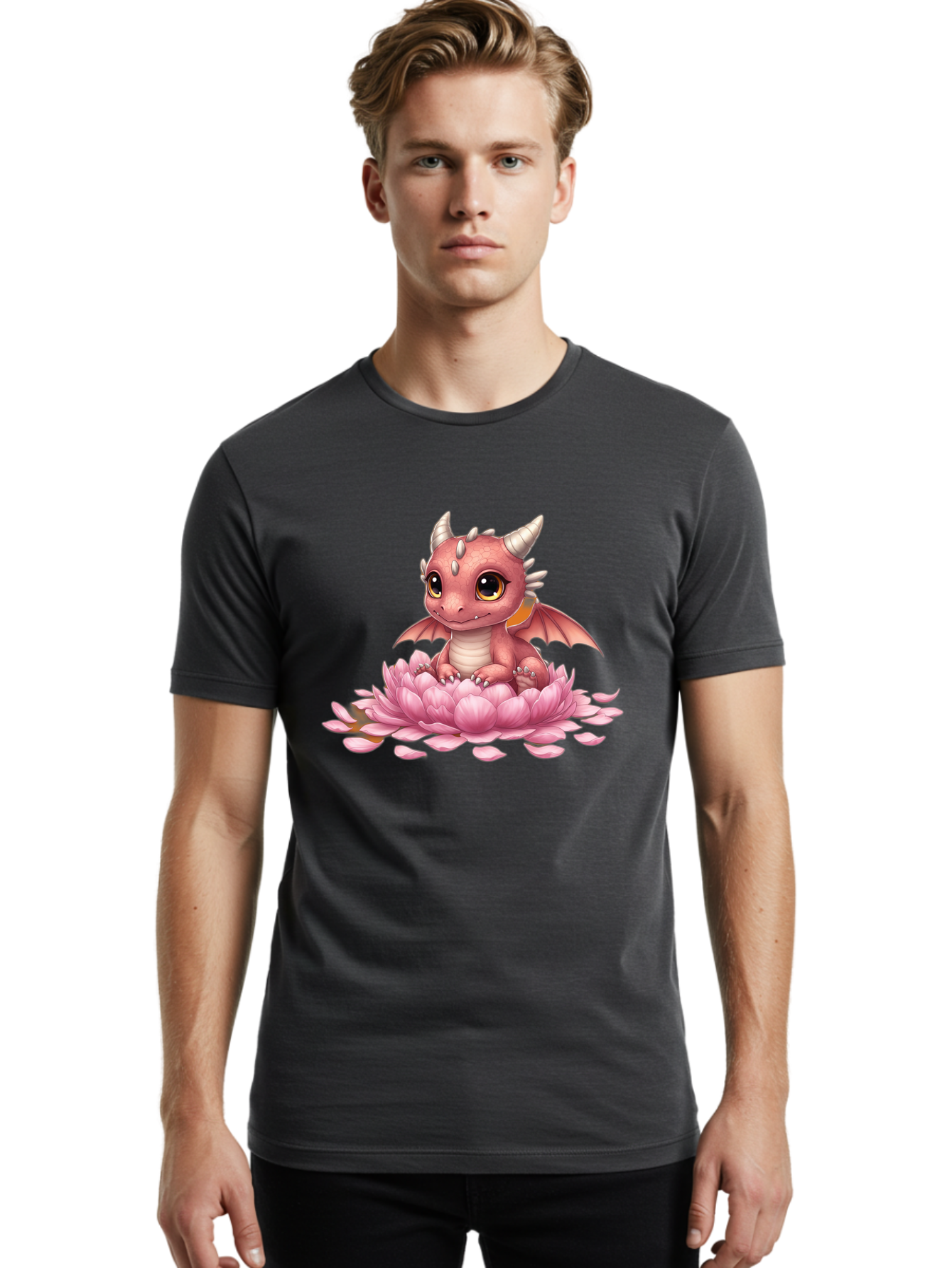 Pink-Dragon-On-Flower Men'S Graphic Tee, 100% Cotton, Comfortable Casual Summer Wear, Machine Washable, Vintage Camera, Old Camera, Antique Camera, Black Camera, Classic Photography, Photography Equipment, Nostalgic Device, Film Camera, Bal106