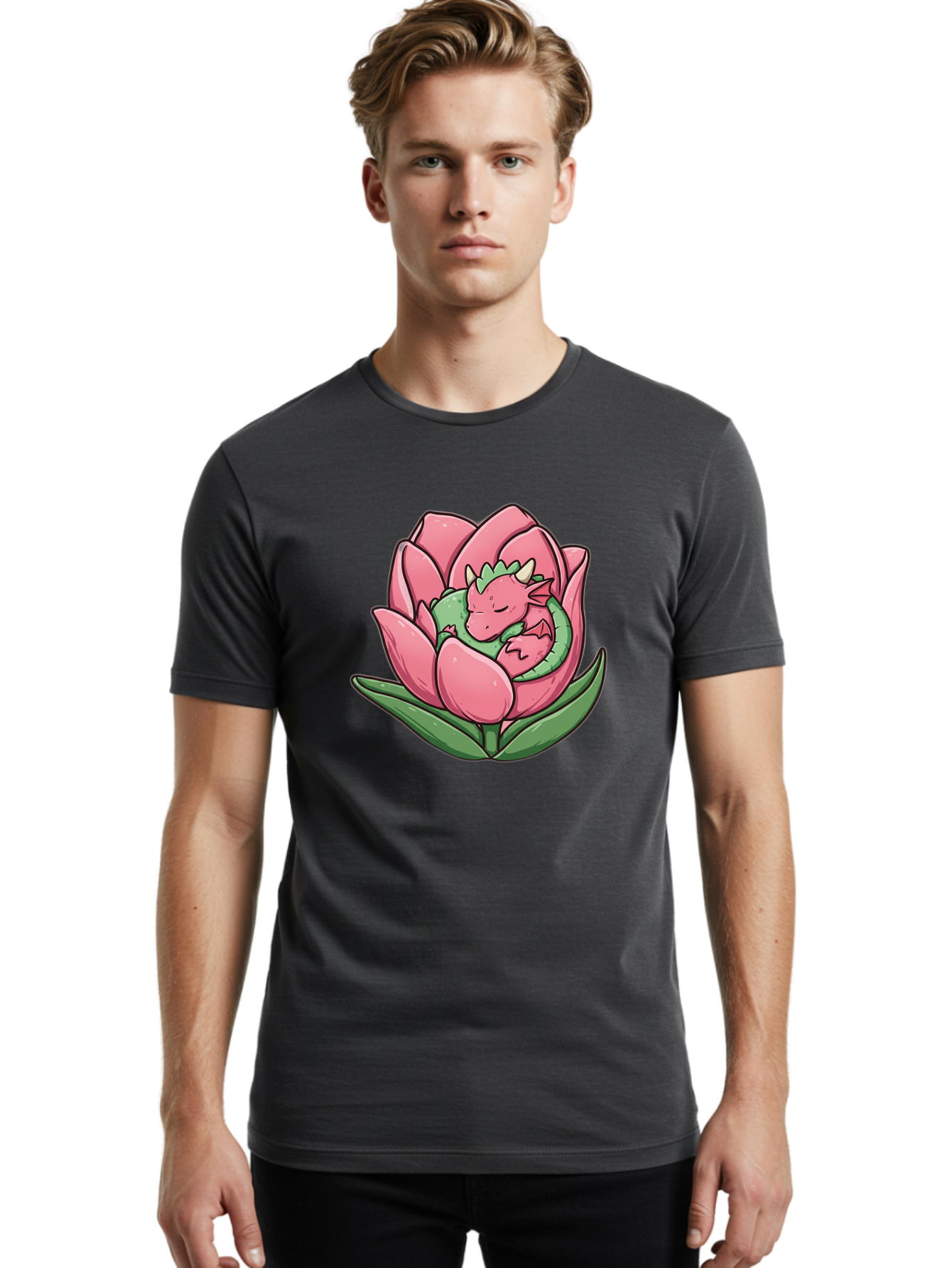 Pink-Dragon-Sleeping-In-Lotus-Flower Men'S Graphic Tee, 100% Cotton, Comfortable Casual Summer Wear, Machine Washable, Vintage Camera, Old Camera, Antique Camera, Black Camera, Classic Photography, Photography Equipment, Nostalgic Device, Bal107