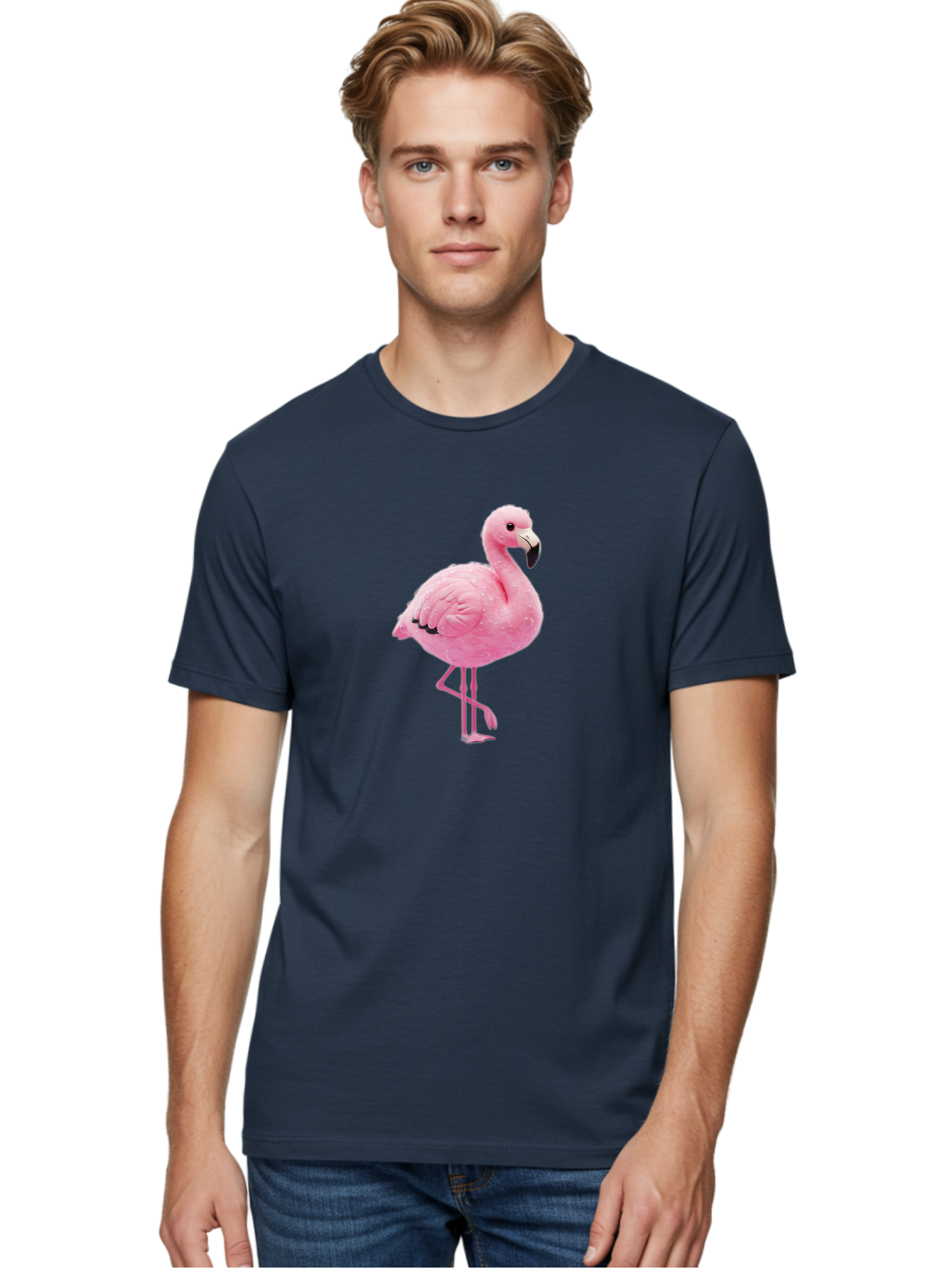 Pink-Flamingo-1 Men'S Graphic Tee, 100% Cotton, Comfortable Casual Summer Wear, Machine Washable, Vintage Camera, Old Camera, Antique Camera, Black Camera, Classic Photography, Photography Equipment, Nostalgic Device, Film Camera, Camera Art Bal113