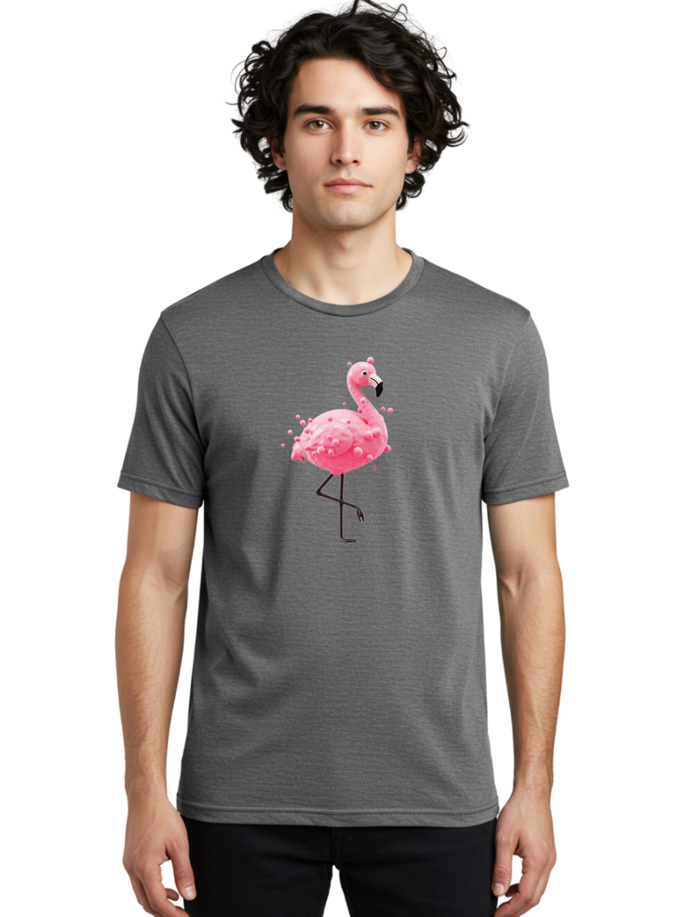 Pink-Flamingo-2 Men'S Graphic Tee, 100% Cotton, Comfortable Casual Summer Wear, Machine Washable, Vintage Camera, Old Camera, Antique Camera, Black Camera, Classic Photography, Photography Equipment, Nostalgic Device, Film Camera, Camera Art Bal115