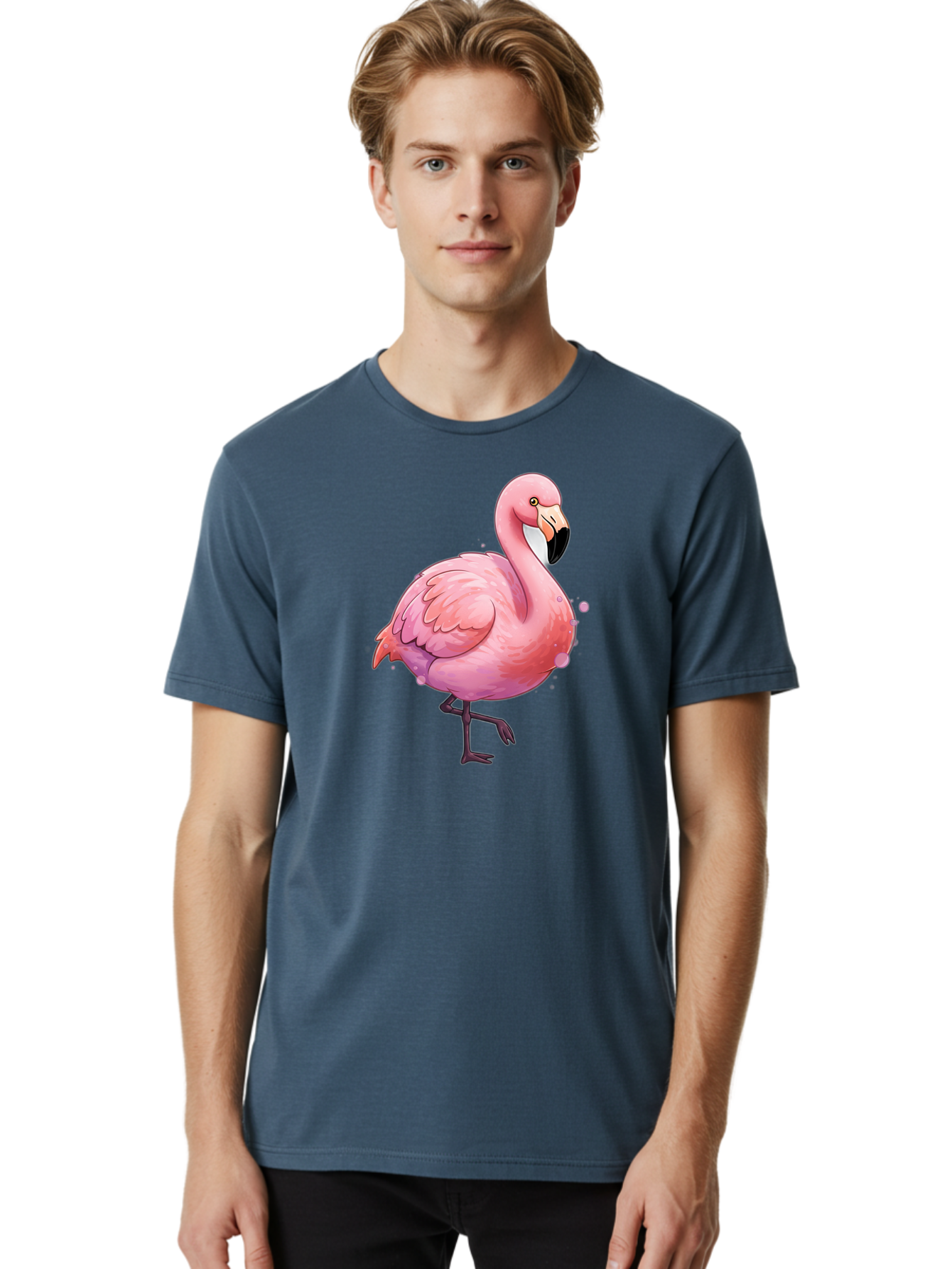 Pink-Flamingo-3 Men'S Graphic Tee, 100% Cotton, Comfortable Casual Summer Wear, Machine Washable, Vintage Camera, Old Camera, Antique Camera, Black Camera, Classic Photography, Photography Equipment, Nostalgic Device, Film Camera, Camera Art Bal116