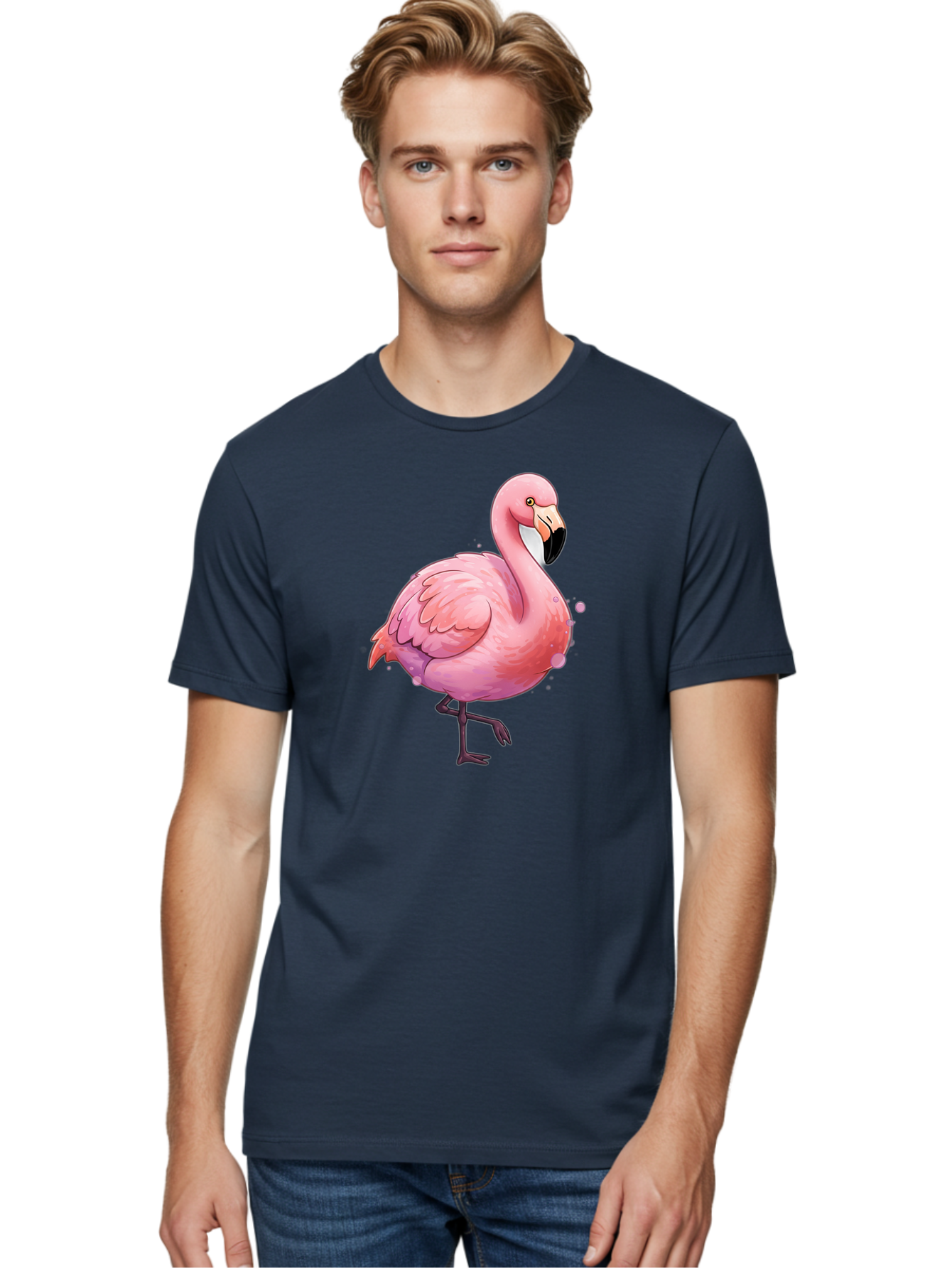 Pink-Flamingo-3 Men'S Graphic Tee, 100% Cotton, Comfortable Casual Summer Wear, Machine Washable, Vintage Camera, Old Camera, Antique Camera, Black Camera, Classic Photography, Photography Equipment, Nostalgic Device, Film Camera, Camera Art Bal116