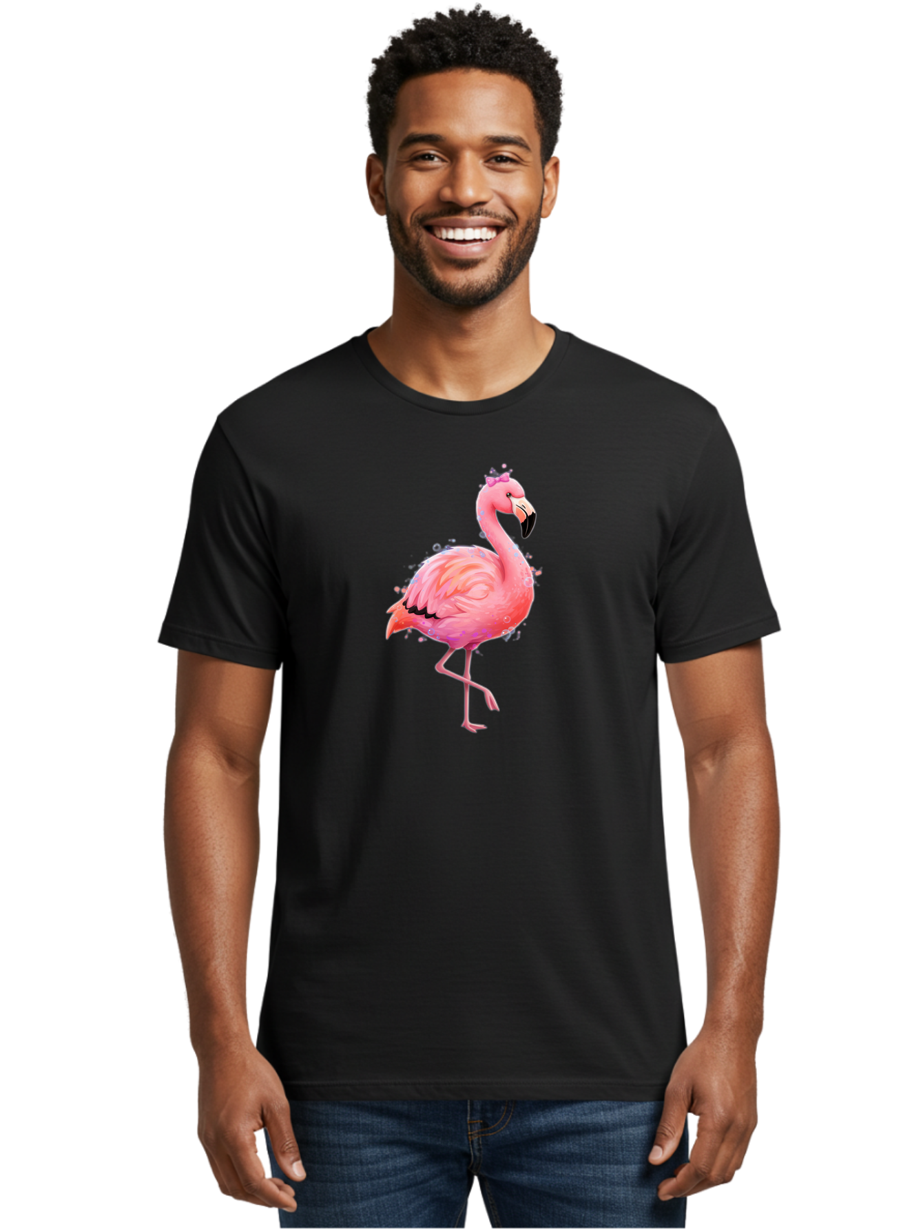 Pink-Flamingo-4 Men'S Graphic Tee, 100% Cotton, Comfortable Casual Summer Wear, Machine Washable, Vintage Camera, Old Camera, Antique Camera, Black Camera, Classic Photography, Photography Equipment, Nostalgic Device, Film Camera, Camera Art Bal117