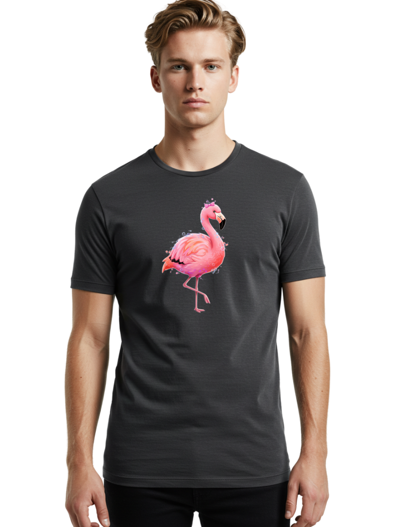 Pink-Flamingo-4 Men'S Graphic Tee, 100% Cotton, Comfortable Casual Summer Wear, Machine Washable, Vintage Camera, Old Camera, Antique Camera, Black Camera, Classic Photography, Photography Equipment, Nostalgic Device, Film Camera, Camera Art Bal117