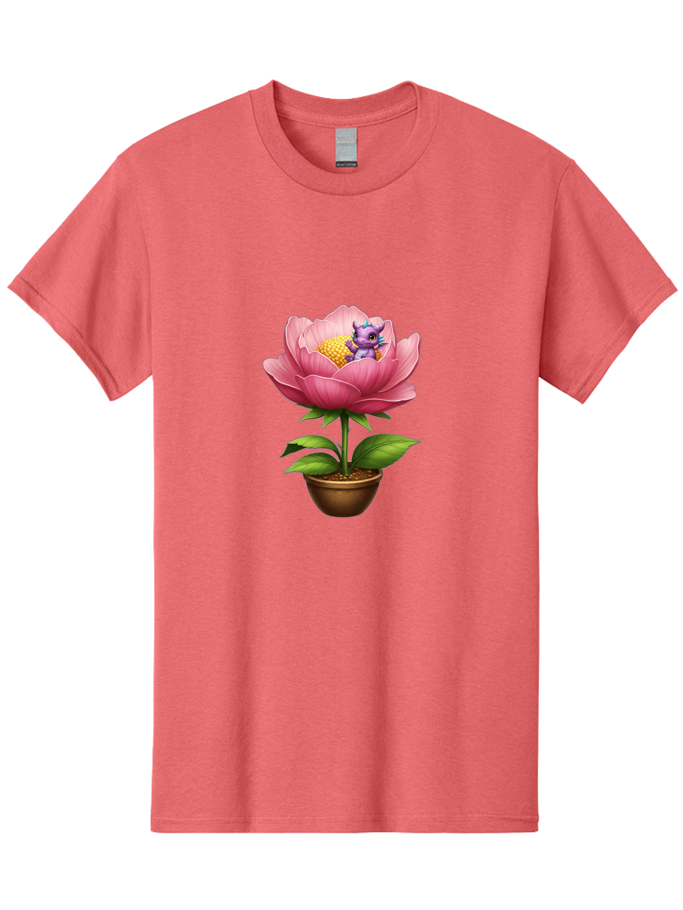 Pink-Flower-With-Purple-Dragon Men'S Graphic Tee, 100% Cotton, Comfortable Casual Summer Wear, Machine Washable, Vintage Camera, Old Camera, Antique Camera, Black Camera, Classic Photography, Photography Equipment, Nostalgic Device, Bal125