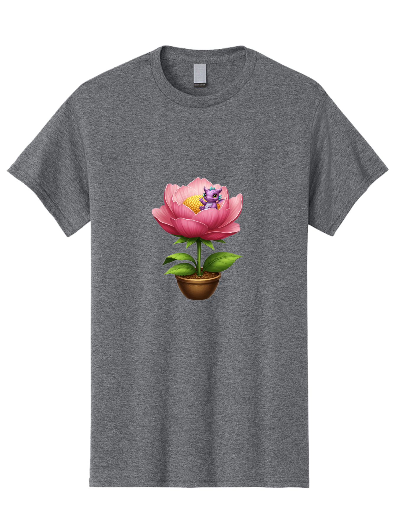Pink-Flower-With-Purple-Dragon Men'S Graphic Tee, 100% Cotton, Comfortable Casual Summer Wear, Machine Washable, Vintage Camera, Old Camera, Antique Camera, Black Camera, Classic Photography, Photography Equipment, Nostalgic Device, Bal125