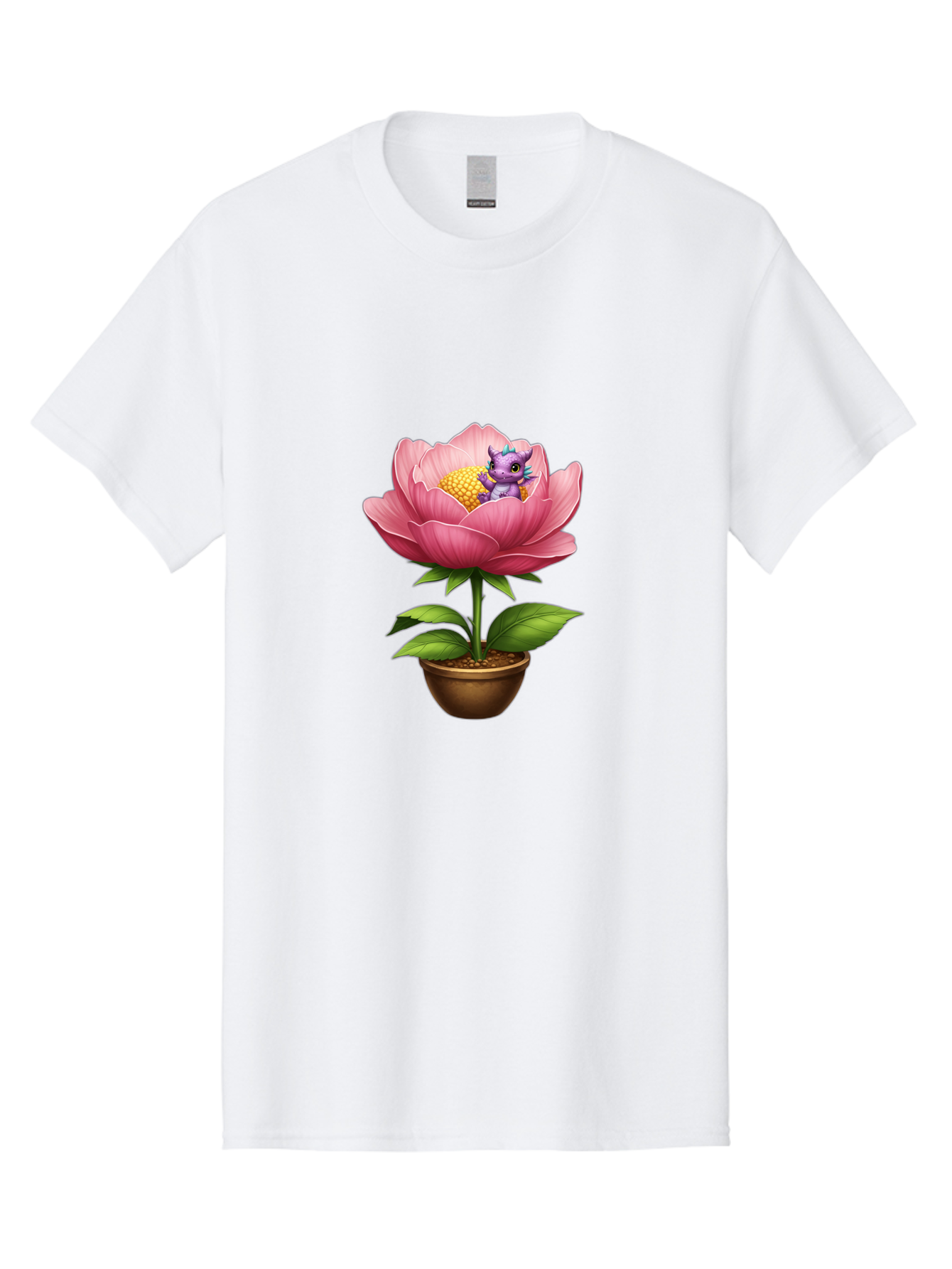 Pink-Flower-With-Purple-Dragon Men'S Graphic Tee, 100% Cotton, Comfortable Casual Summer Wear, Machine Washable, Vintage Camera, Old Camera, Antique Camera, Black Camera, Classic Photography, Photography Equipment, Nostalgic Device, Bal125