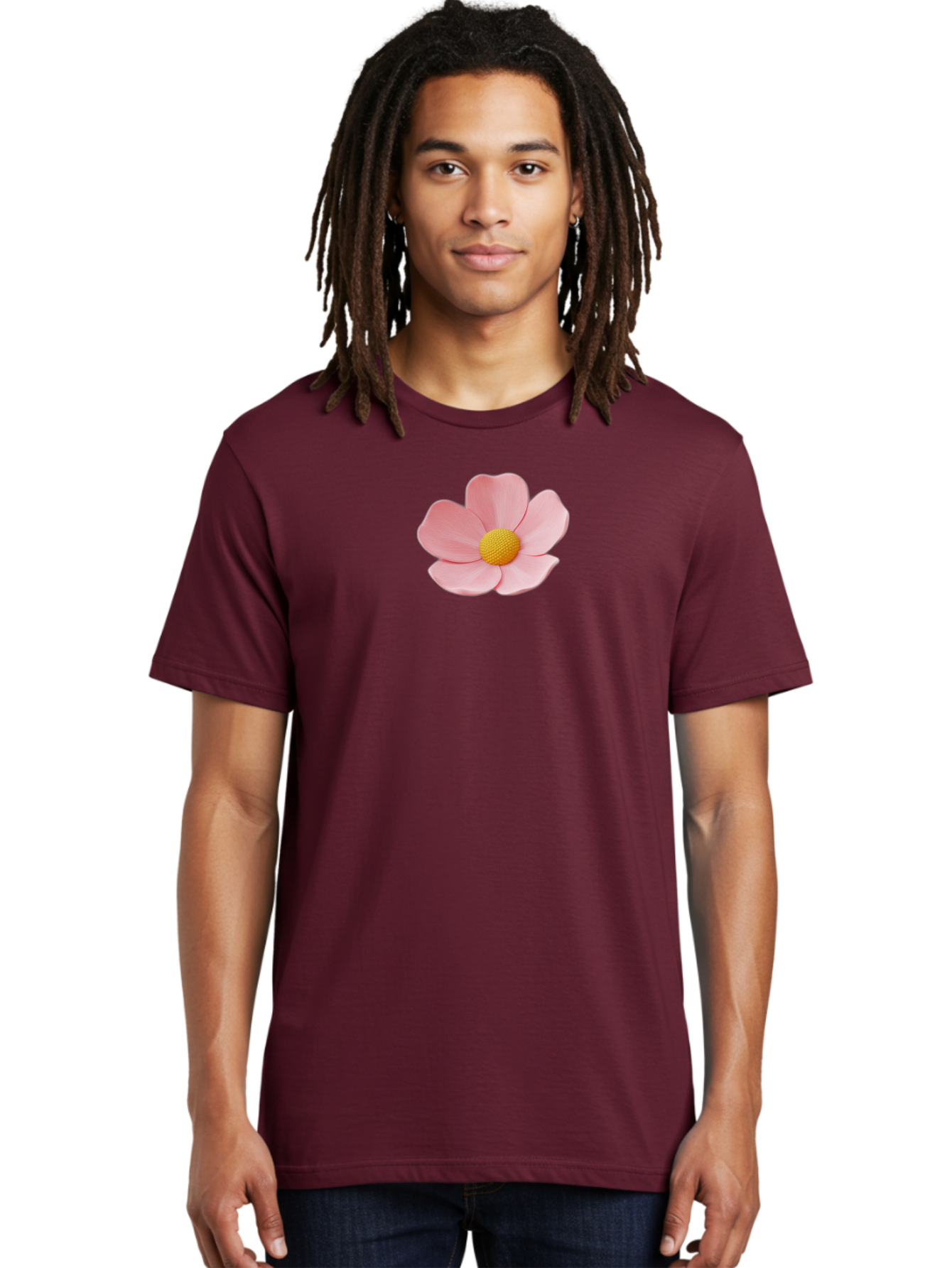 Pink-Flower Men'S Graphic Tee, 100% Cotton, Comfortable Casual Summer Wear, Machine Washable, Vintage Camera, Old Camera, Antique Camera, Black Camera, Classic Photography, Photography Equipment, Nostalgic Device, Film Camera, Camera Art Bal126