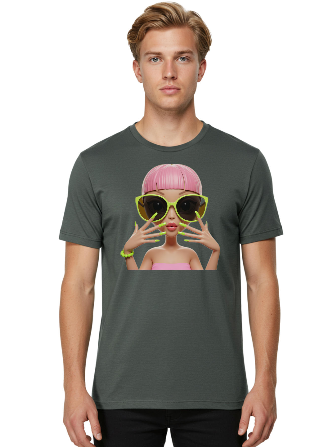 Pink-Hair-Doll Men'S Graphic Tee, 100% Cotton, Comfortable Casual Summer Wear, Machine Washable, Vintage Camera, Old Camera, Antique Camera, Black Camera, Classic Photography, Photography Equipment, Nostalgic Device, Film Camera, Camera Art Bal129