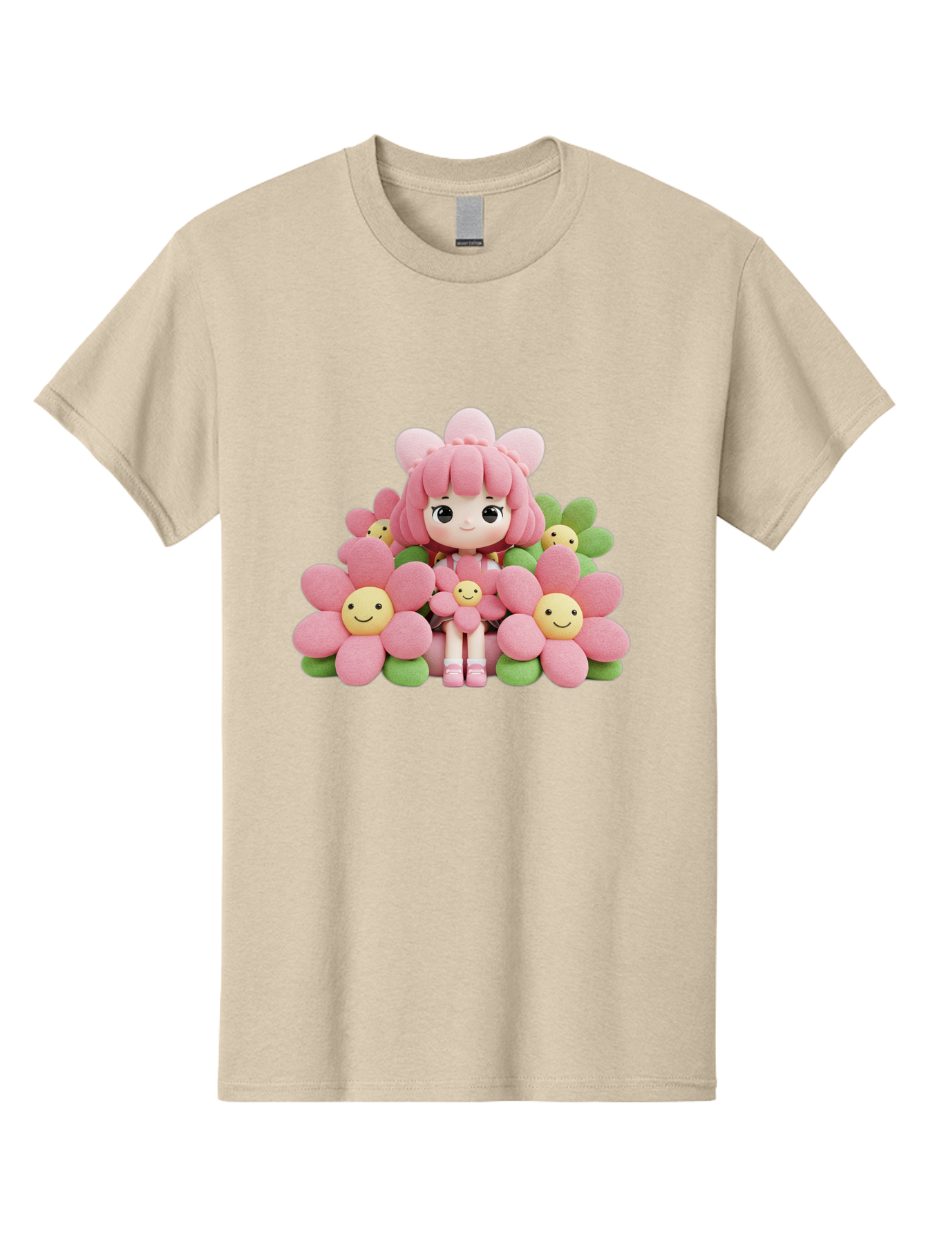 Pink-Haired-Doll-In-Flowers Men'S Graphic Tee, 100% Cotton, Comfortable Casual Summer Wear, Machine Washable, Vintage Camera, Old Camera, Antique Camera, Black Camera, Classic Photography, Photography Equipment, Nostalgic Device, Film Camera, Bal130