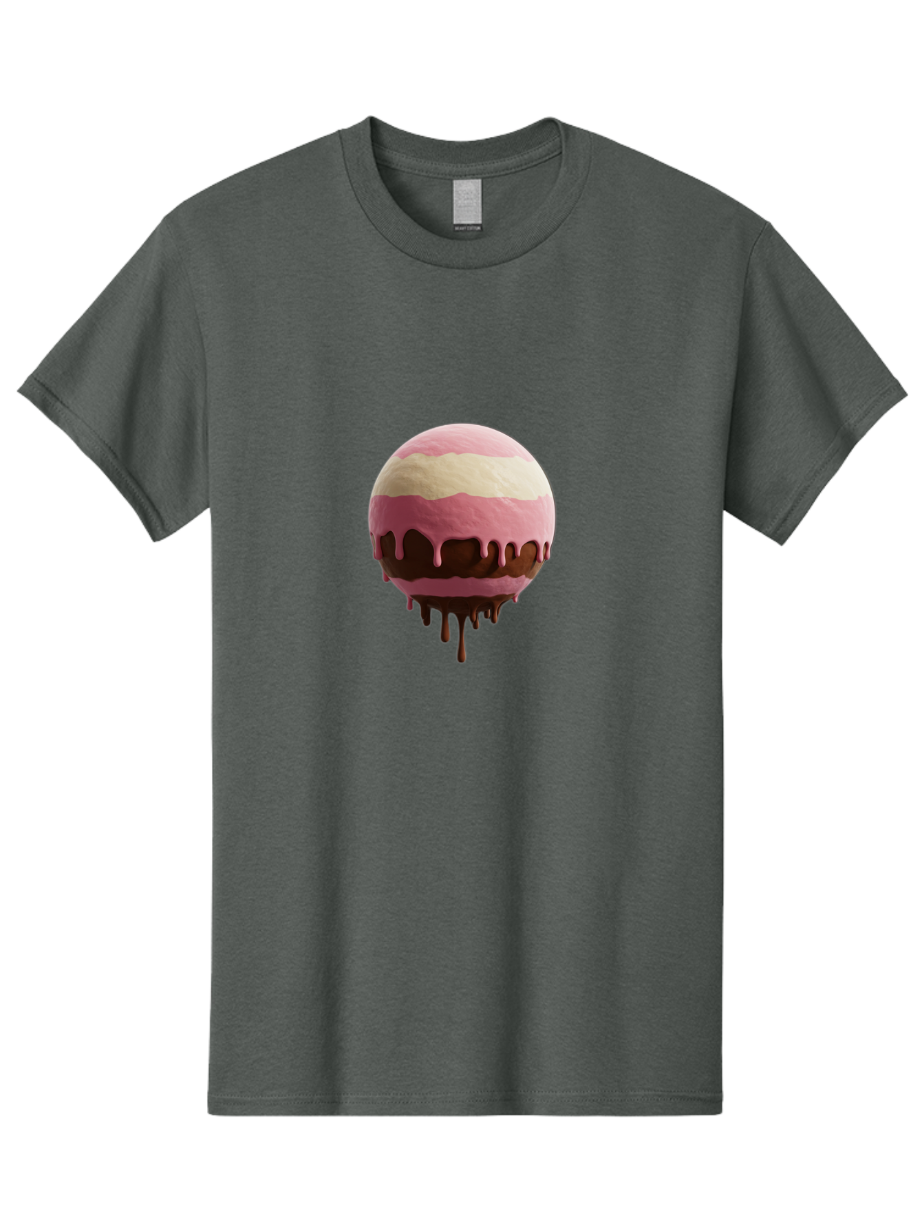 Pink-Ice-Cream-Scoop-With-Chocolate-Sauce Men'S Graphic Tee, 100% Cotton, Comfortable Casual Summer Wear, Machine Washable, Vintage Camera, Old Camera, Antique Camera, Black Camera, Classic Photography, Photography Equipment, Nostalgic Device, Bal133