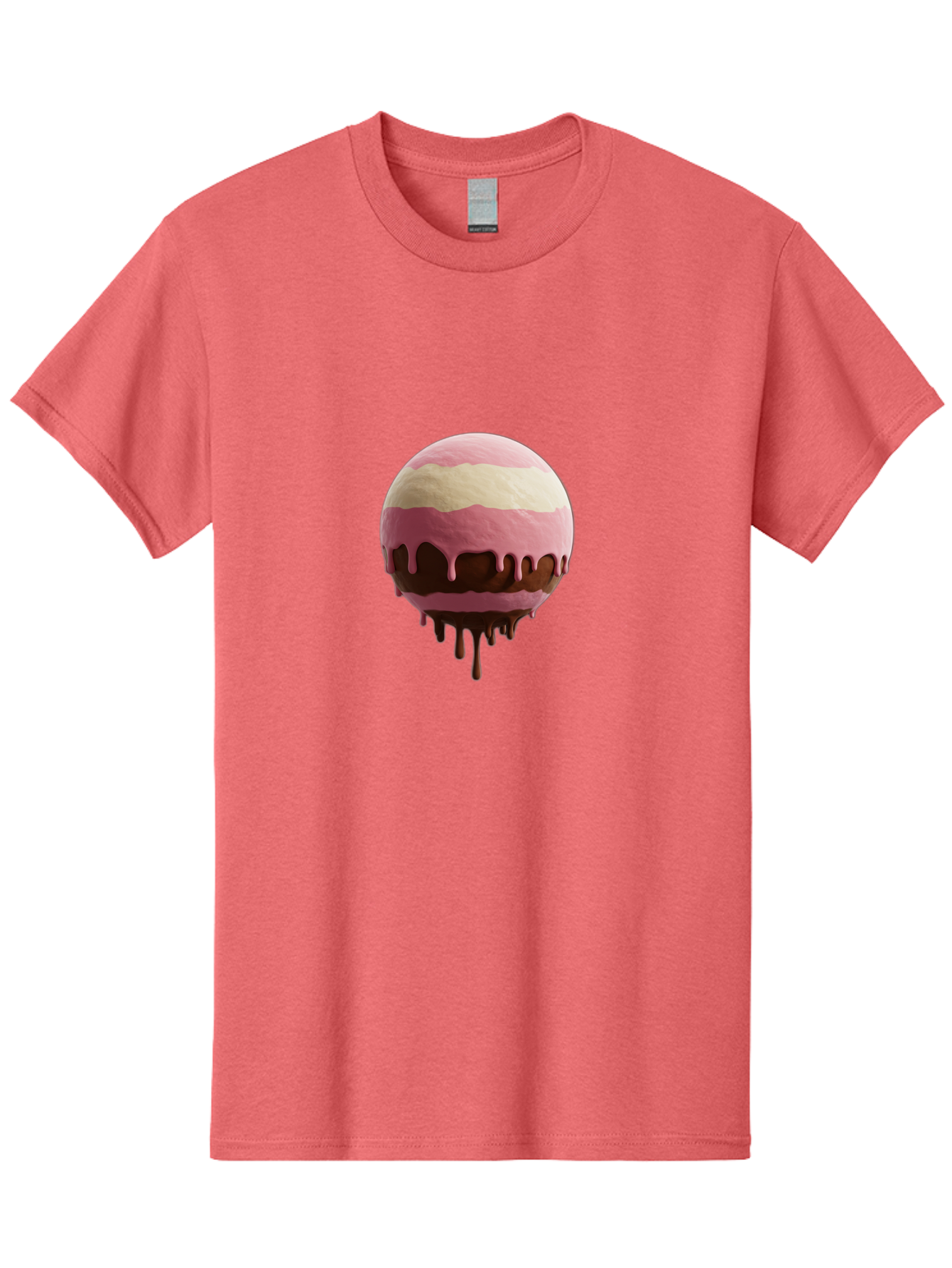 Pink-Ice-Cream-Scoop-With-Chocolate-Sauce Men'S Graphic Tee, 100% Cotton, Comfortable Casual Summer Wear, Machine Washable, Vintage Camera, Old Camera, Antique Camera, Black Camera, Classic Photography, Photography Equipment, Nostalgic Device, Bal133