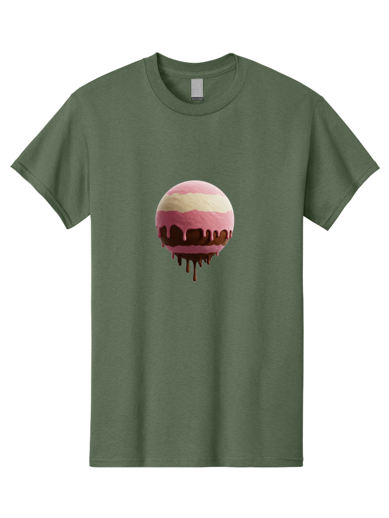 Pink-Ice-Cream-Scoop-With-Chocolate-Sauce Men'S Graphic Tee, 100% Cotton, Comfortable Casual Summer Wear, Machine Washable, Vintage Camera, Old Camera, Antique Camera, Black Camera, Classic Photography, Photography Equipment, Nostalgic Device, Bal133