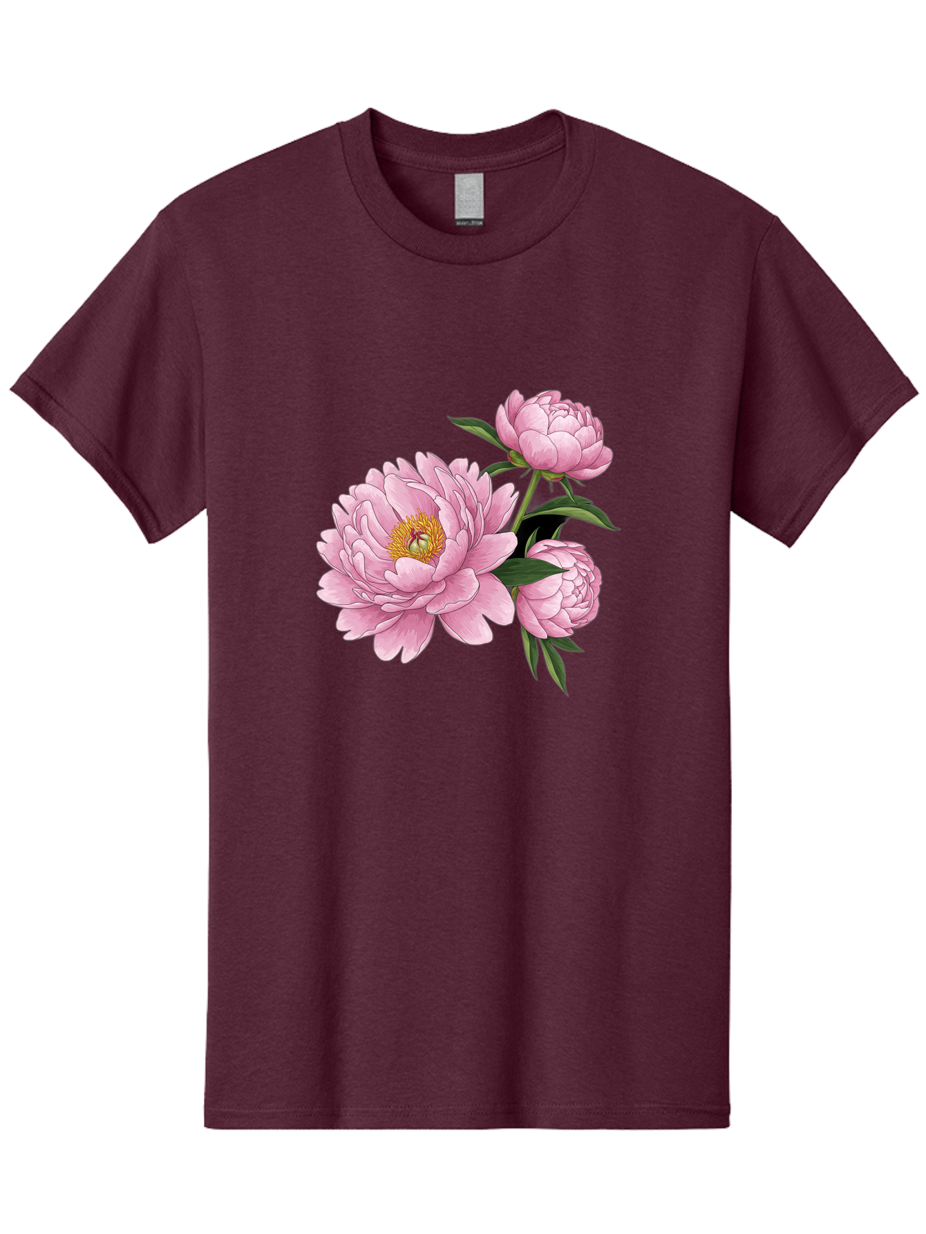 Pink-Peonies-1 Men'S Graphic Tee, 100% Cotton, Comfortable Casual Summer Wear, Machine Washable, Vintage Camera, Old Camera, Antique Camera, Black Camera, Classic Photography, Photography Equipment, Nostalgic Device, Film Camera, Camera Art Bal135