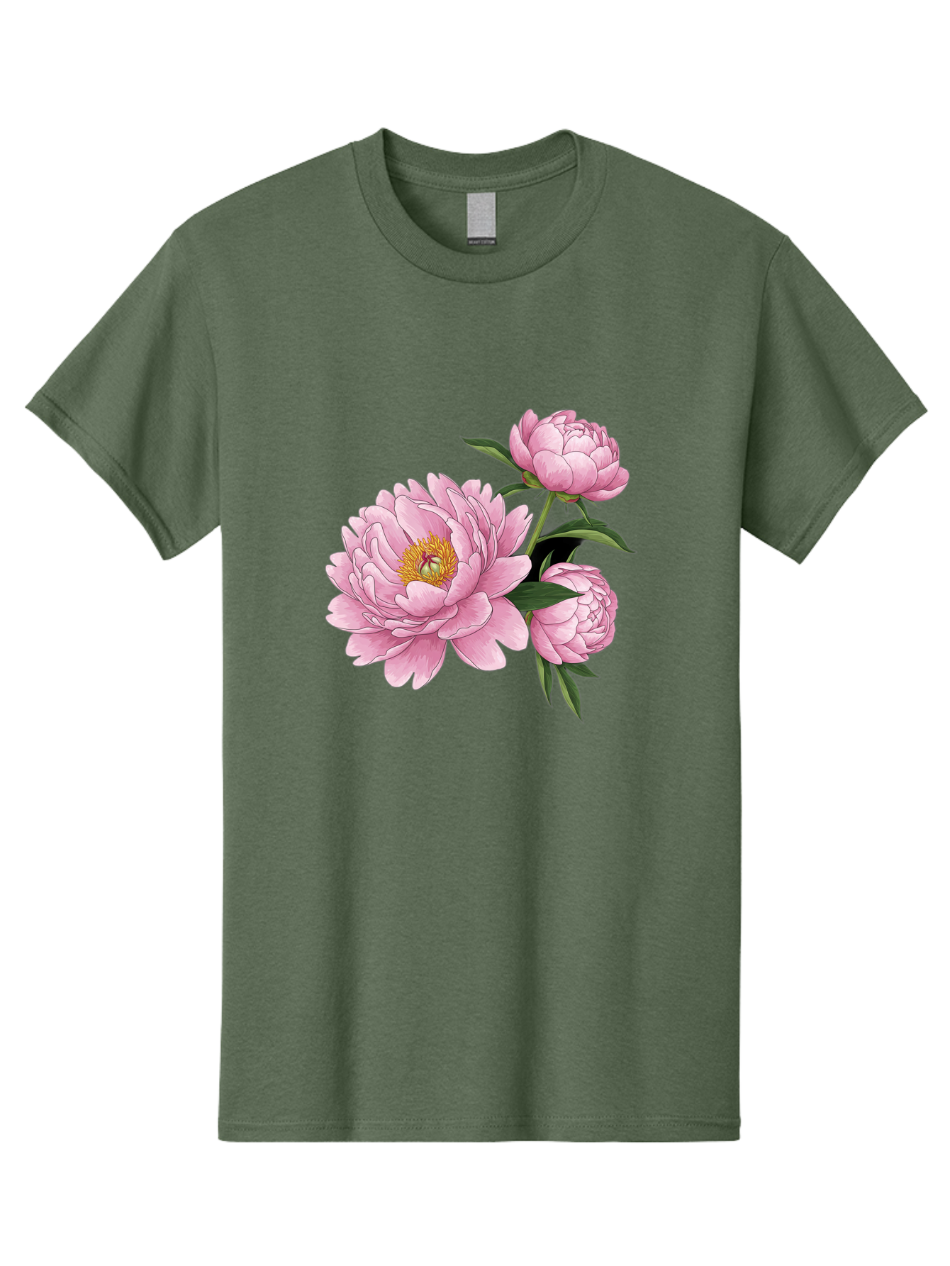 Pink-Peonies-1 Men'S Graphic Tee, 100% Cotton, Comfortable Casual Summer Wear, Machine Washable, Vintage Camera, Old Camera, Antique Camera, Black Camera, Classic Photography, Photography Equipment, Nostalgic Device, Film Camera, Camera Art Bal135