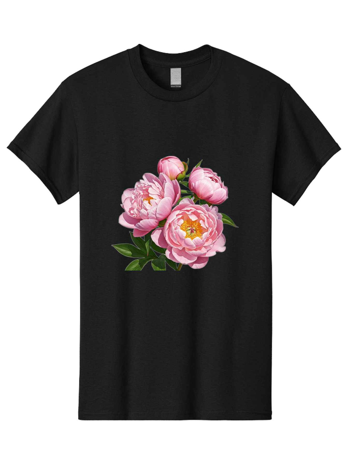 Pink-Peonies-2 Men'S Graphic Tee, 100% Cotton, Comfortable Casual Summer Wear, Machine Washable, Vintage Camera, Old Camera, Antique Camera, Black Camera, Classic Photography, Photography Equipment, Nostalgic Device, Film Camera, Camera Art Bal136