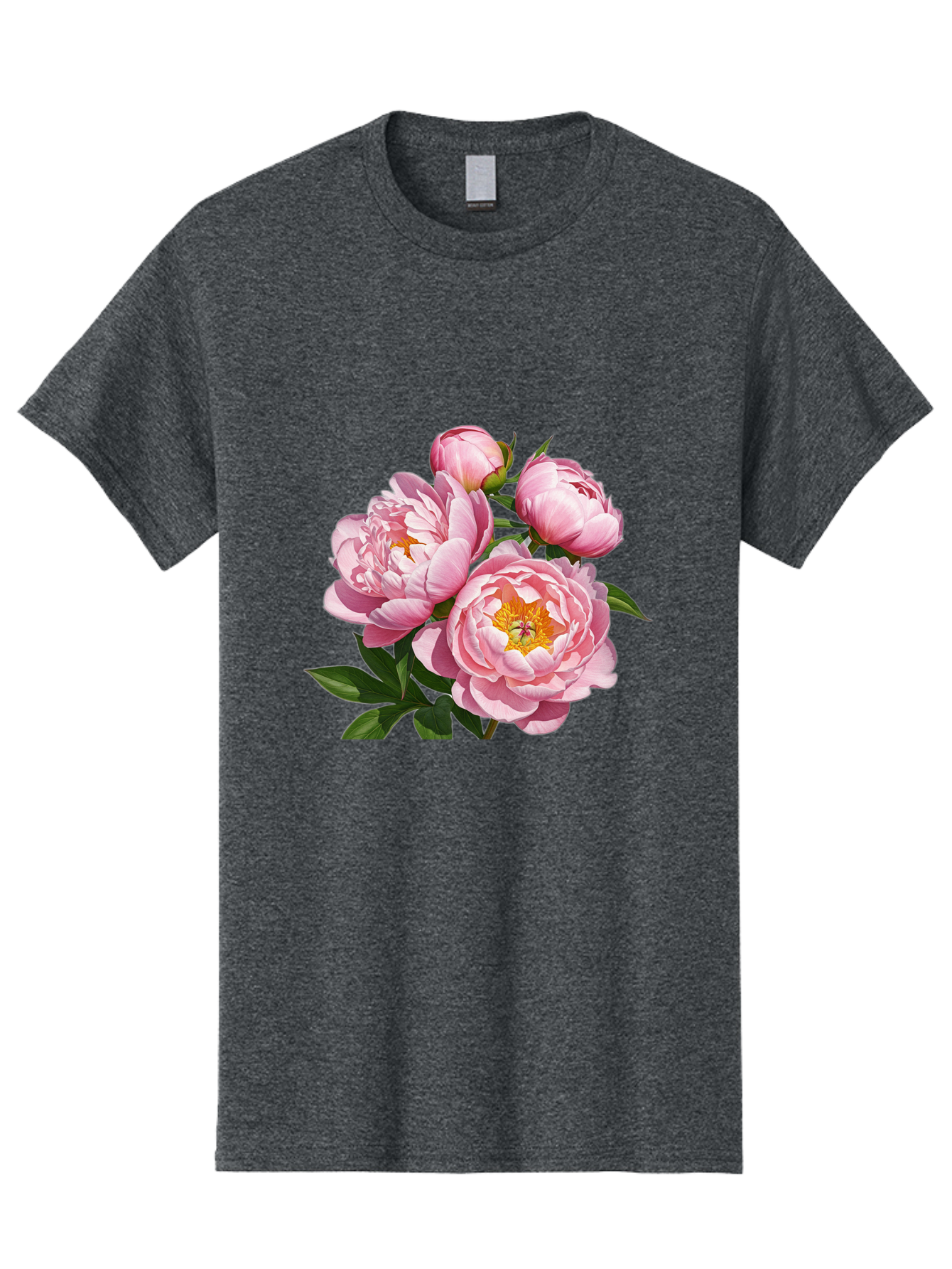 Pink-Peonies-2 Men'S Graphic Tee, 100% Cotton, Comfortable Casual Summer Wear, Machine Washable, Vintage Camera, Old Camera, Antique Camera, Black Camera, Classic Photography, Photography Equipment, Nostalgic Device, Film Camera, Camera Art Bal136