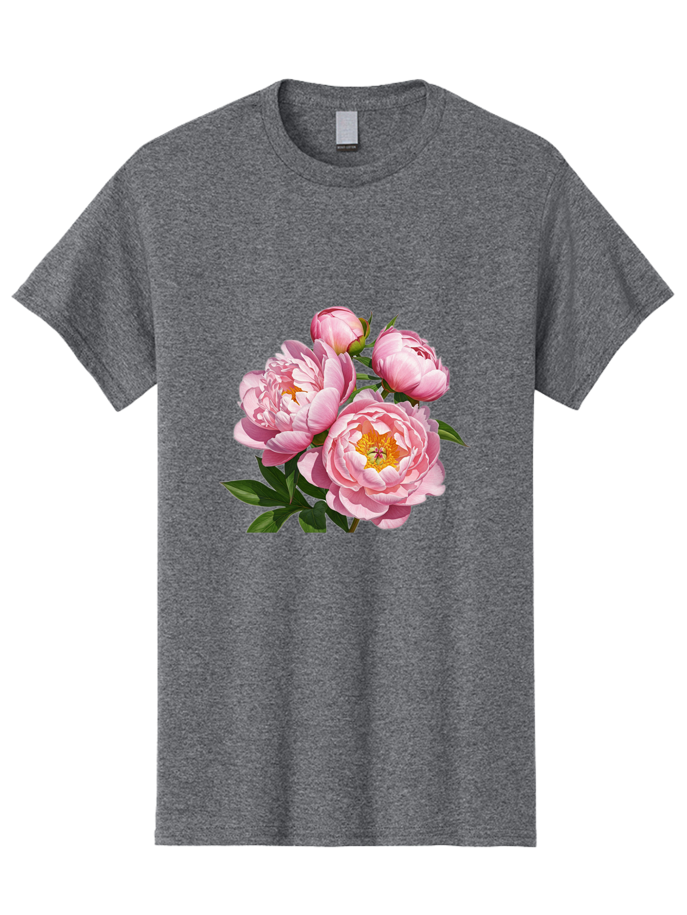 Pink-Peonies-2 Men'S Graphic Tee, 100% Cotton, Comfortable Casual Summer Wear, Machine Washable, Vintage Camera, Old Camera, Antique Camera, Black Camera, Classic Photography, Photography Equipment, Nostalgic Device, Film Camera, Camera Art Bal136