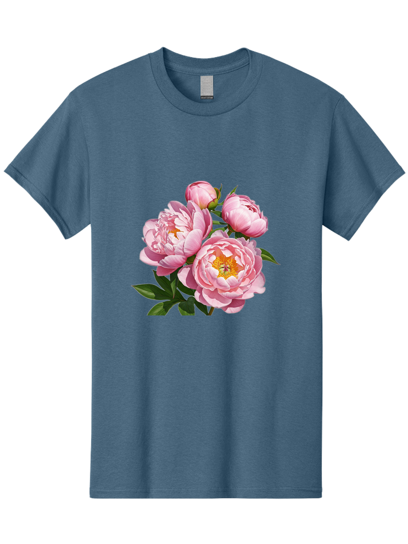 Pink-Peonies-2 Men'S Graphic Tee, 100% Cotton, Comfortable Casual Summer Wear, Machine Washable, Vintage Camera, Old Camera, Antique Camera, Black Camera, Classic Photography, Photography Equipment, Nostalgic Device, Film Camera, Camera Art Bal136