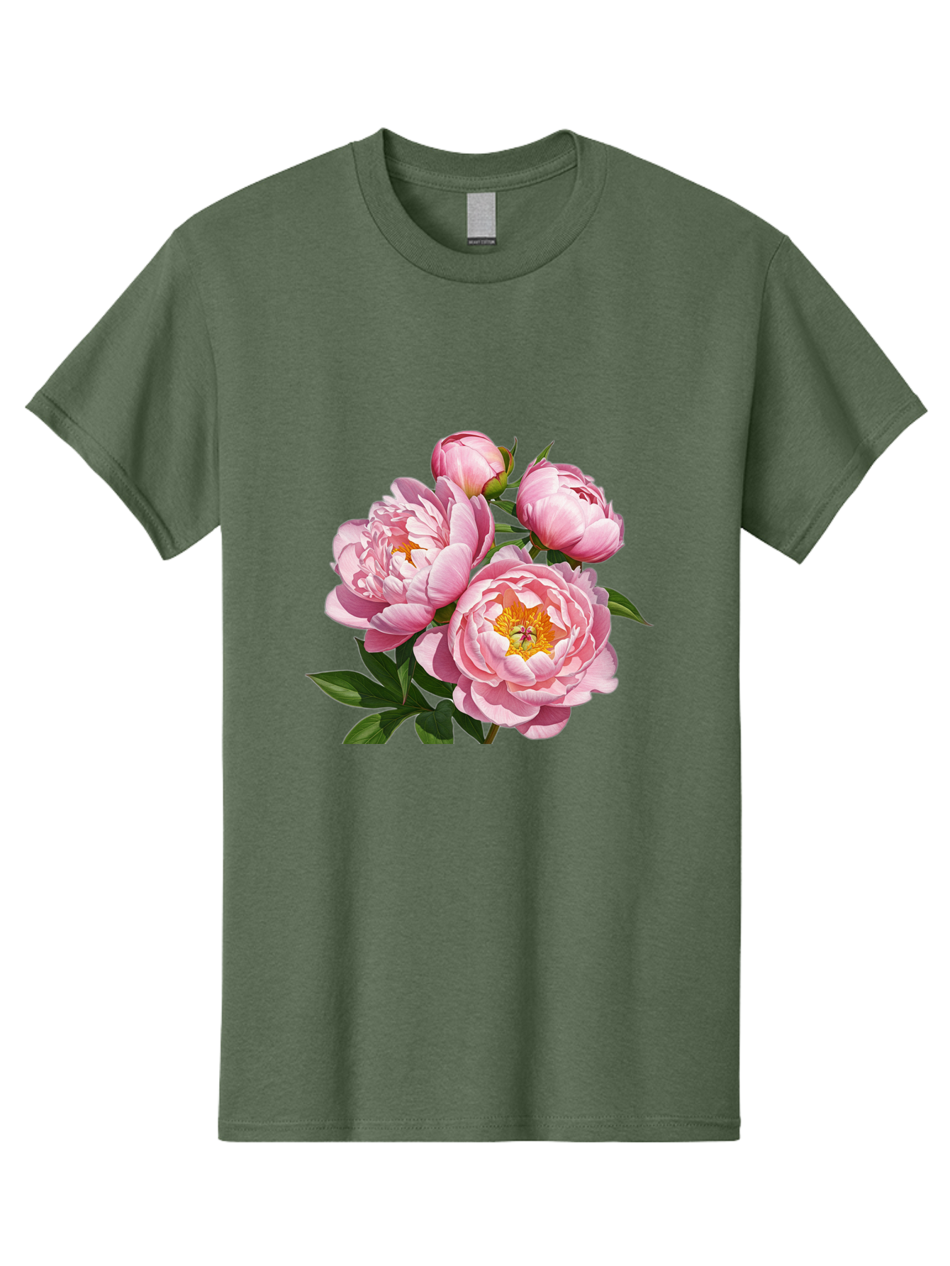 Pink-Peonies-2 Men'S Graphic Tee, 100% Cotton, Comfortable Casual Summer Wear, Machine Washable, Vintage Camera, Old Camera, Antique Camera, Black Camera, Classic Photography, Photography Equipment, Nostalgic Device, Film Camera, Camera Art Bal136