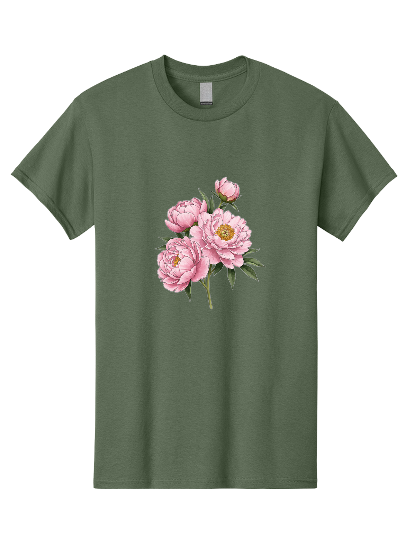 Pink-Peonies-3 Men'S Graphic Tee, 100% Cotton, Comfortable Casual Summer Wear, Machine Washable, Vintage Camera, Old Camera, Antique Camera, Black Camera, Classic Photography, Photography Equipment, Nostalgic Device, Film Camera, Camera Art Bal137