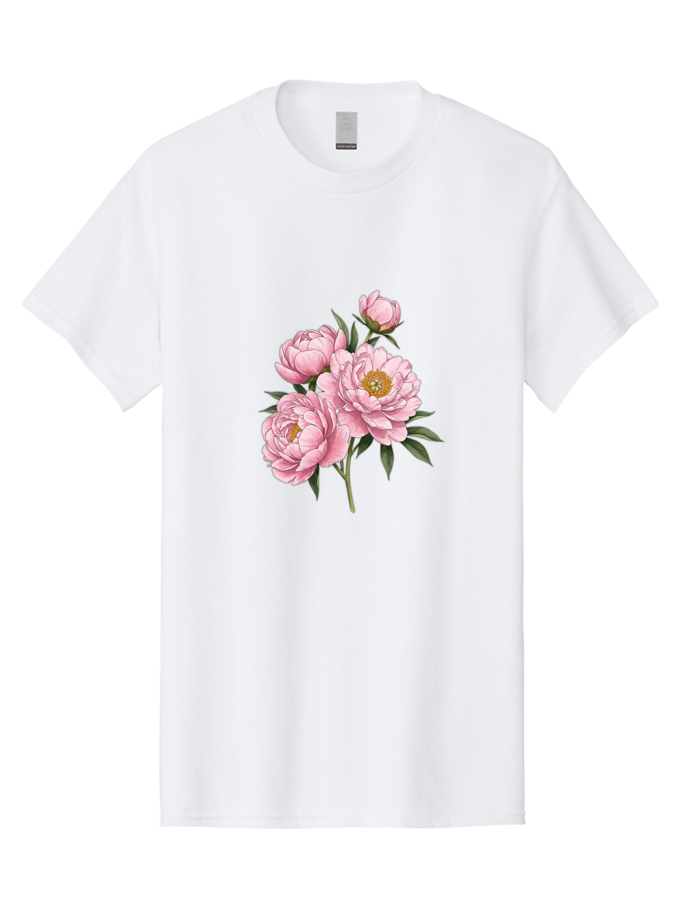 Pink-Peonies-3 Men'S Graphic Tee, 100% Cotton, Comfortable Casual Summer Wear, Machine Washable, Vintage Camera, Old Camera, Antique Camera, Black Camera, Classic Photography, Photography Equipment, Nostalgic Device, Film Camera, Camera Art Bal137