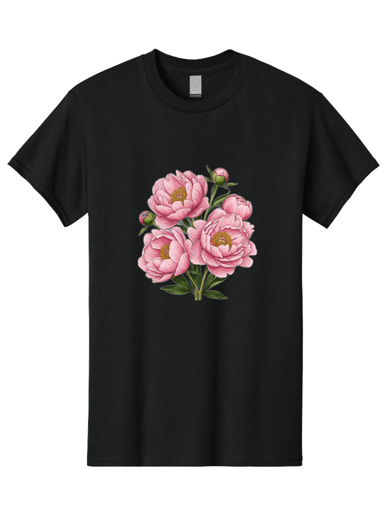 Pink-Peonies-4 Men'S Graphic Tee, 100% Cotton, Comfortable Casual Summer Wear, Machine Washable, Vintage Camera, Old Camera, Antique Camera, Black Camera, Classic Photography, Photography Equipment, Nostalgic Device, Film Camera, Camera Art Bal138