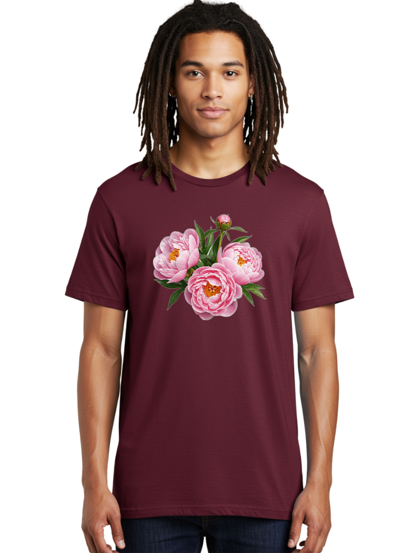 Pink-Peonies-5 Men'S Graphic Tee, 100% Cotton, Comfortable Casual Summer Wear, Machine Washable, Vintage Camera, Old Camera, Antique Camera, Black Camera, Classic Photography, Photography Equipment, Nostalgic Device, Film Camera, Camera Art Bal139