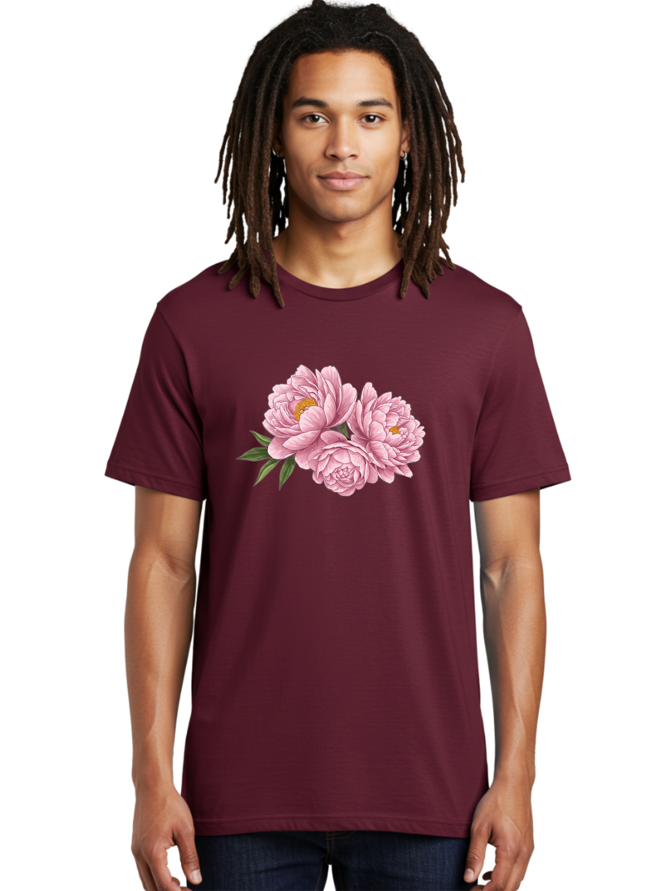 Pink-Peonies-6 Men'S Graphic Tee, 100% Cotton, Comfortable Casual Summer Wear, Machine Washable, Vintage Camera, Old Camera, Antique Camera, Black Camera, Classic Photography, Photography Equipment, Nostalgic Device, Film Camera, Camera Art Bal140
