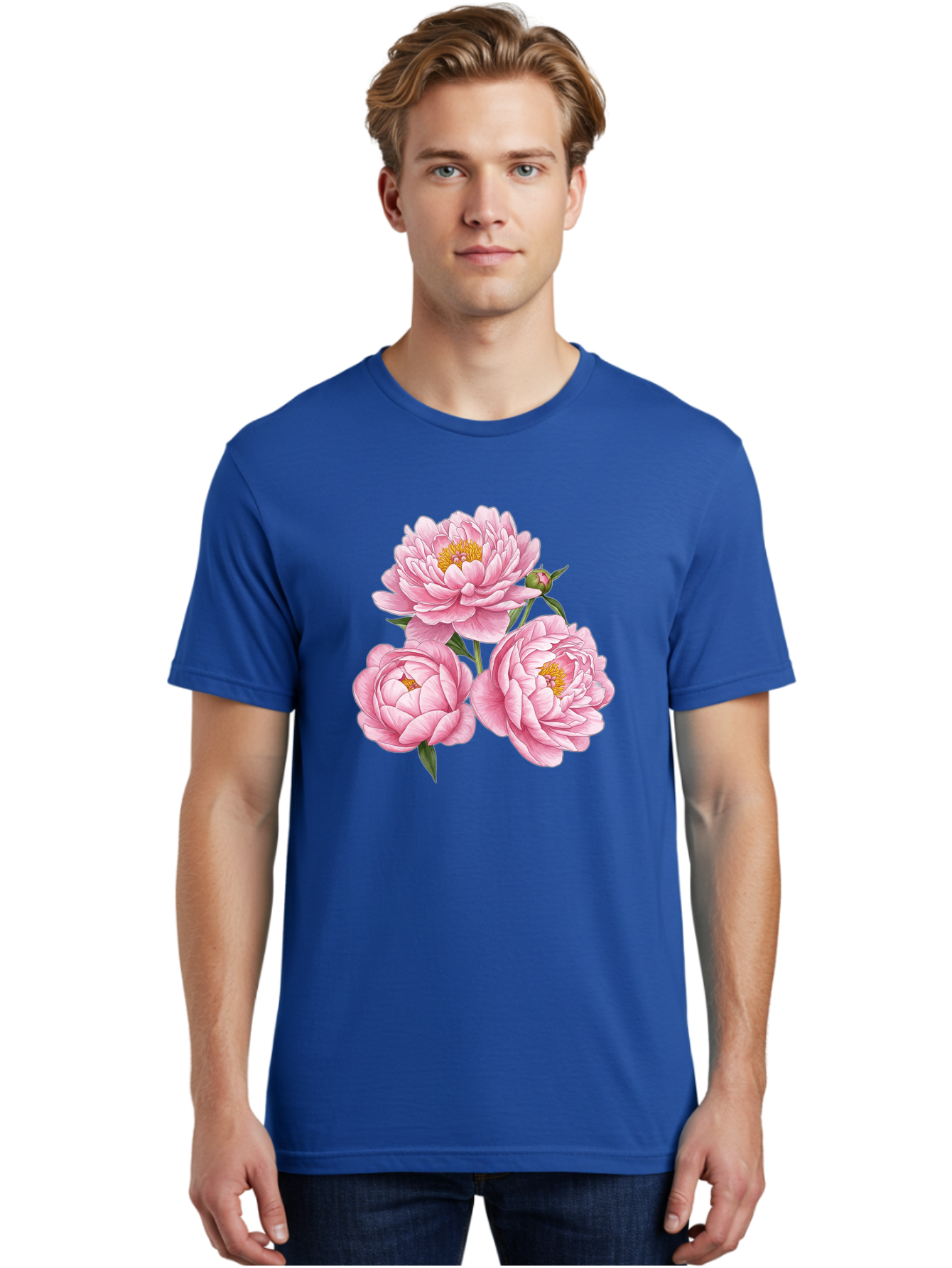 Pink-Peonies Men'S Graphic Tee, 100% Cotton, Comfortable Casual Summer Wear, Machine Washable, Vintage Camera, Old Camera, Antique Camera, Black Camera, Classic Photography, Photography Equipment, Nostalgic Device, Film Camera, Camera Art Bal141