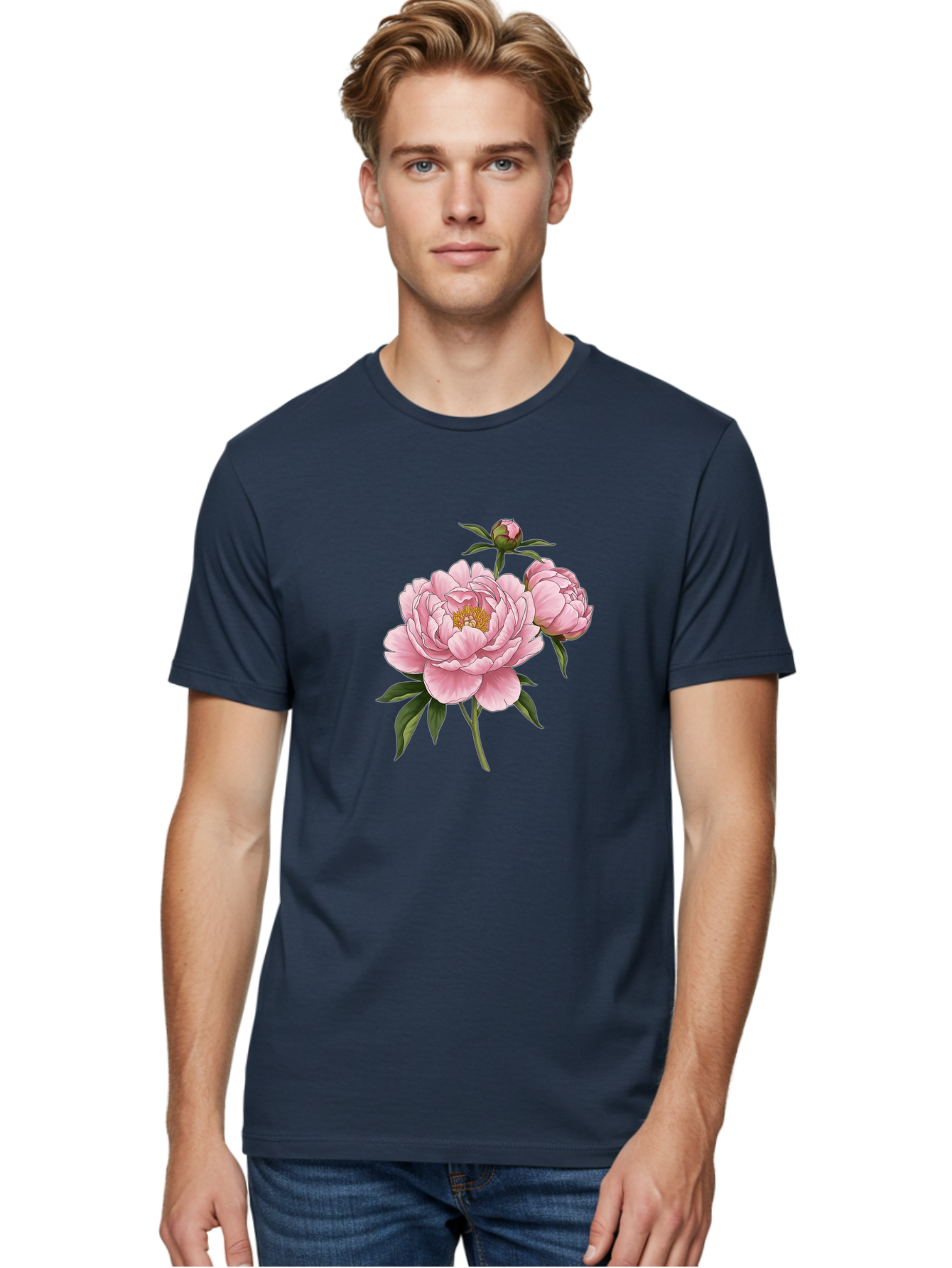 Pink-Peony-Flowers Men'S Graphic Tee, 100% Cotton, Comfortable Casual Summer Wear, Machine Washable, Vintage Camera, Old Camera, Antique Camera, Black Camera, Classic Photography, Photography Equipment, Nostalgic Device, Film Camera, Bal142