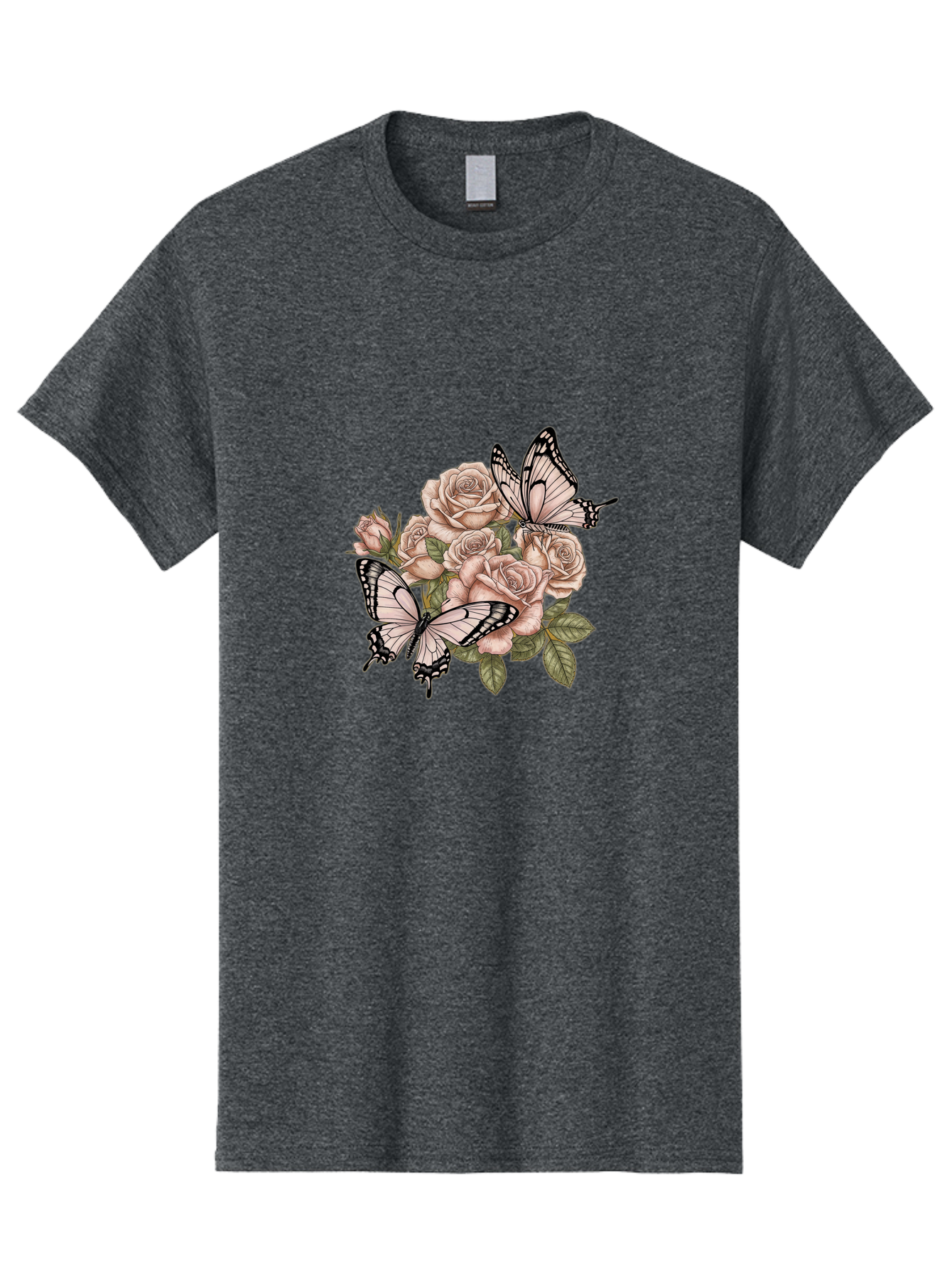 Pink-Roses-And-Butterflies Men'S Graphic Tee, 100% Cotton, Comfortable Casual Summer Wear, Machine Washable, Vintage Camera, Old Camera, Antique Camera, Black Camera, Classic Photography, Photography Equipment, Nostalgic Device, Film Camera, Bal145