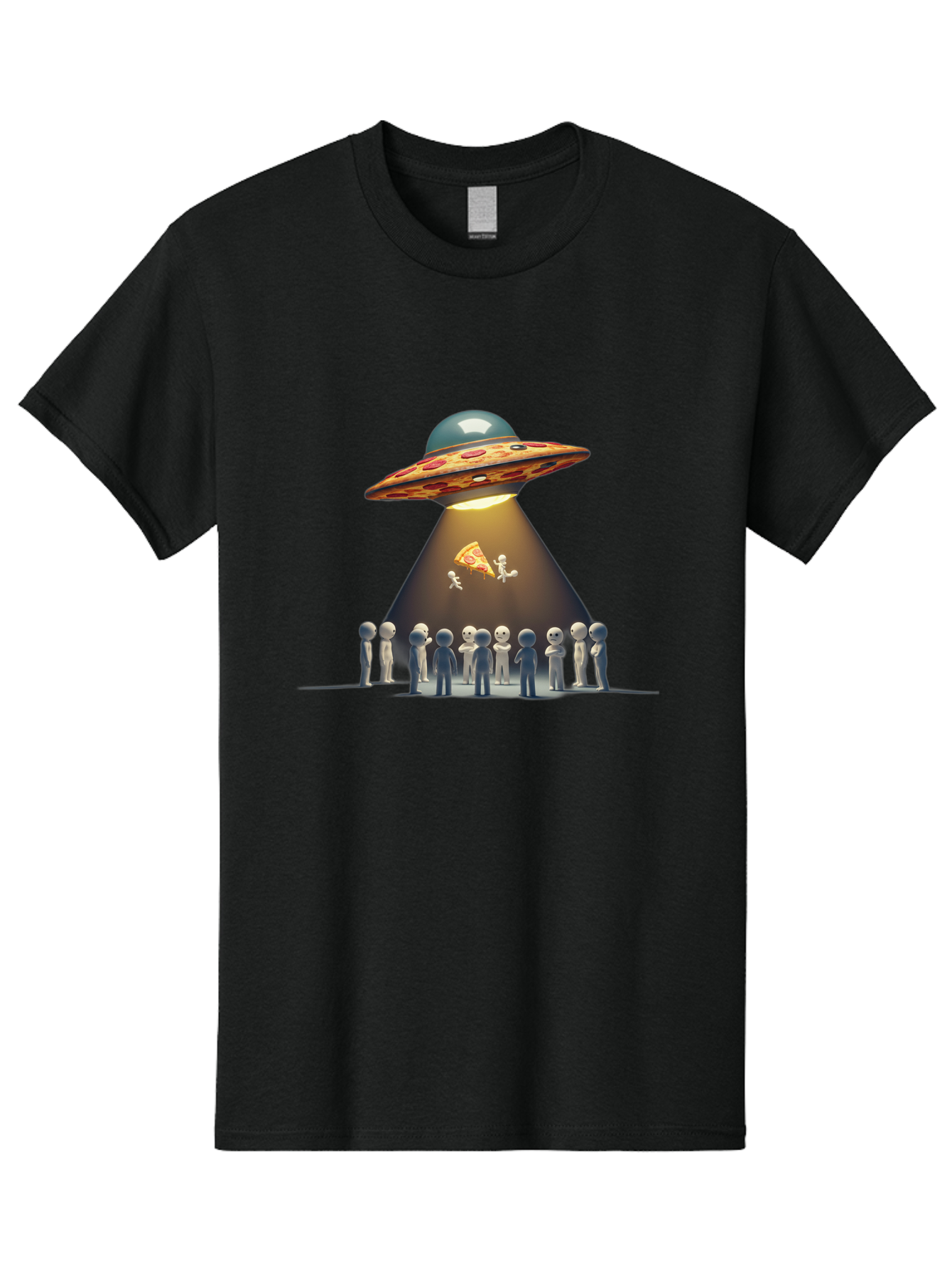 Pizza-Ufo-2 Men'S Graphic Tee, 100% Cotton, Comfortable Casual Summer Wear, Machine Washable, Vintage Camera, Old Camera, Antique Camera, Black Camera, Classic Photography, Photography Equipment, Nostalgic Device, Film Camera, Camera Art Bal157