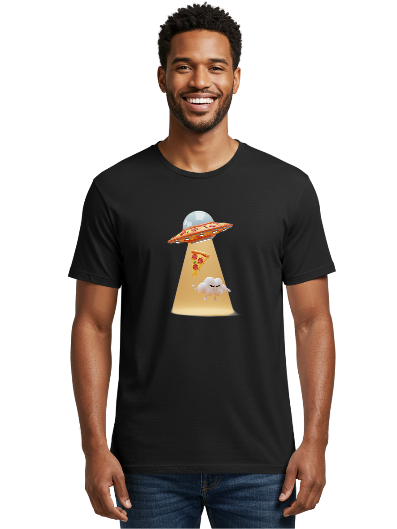 Pizza-Ufo-6 Men'S Graphic Tee, 100% Cotton, Comfortable Casual Summer Wear, Machine Washable, Vintage Camera, Old Camera, Antique Camera, Black Camera, Classic Photography, Photography Equipment, Nostalgic Device, Film Camera, Camera Art Bal161