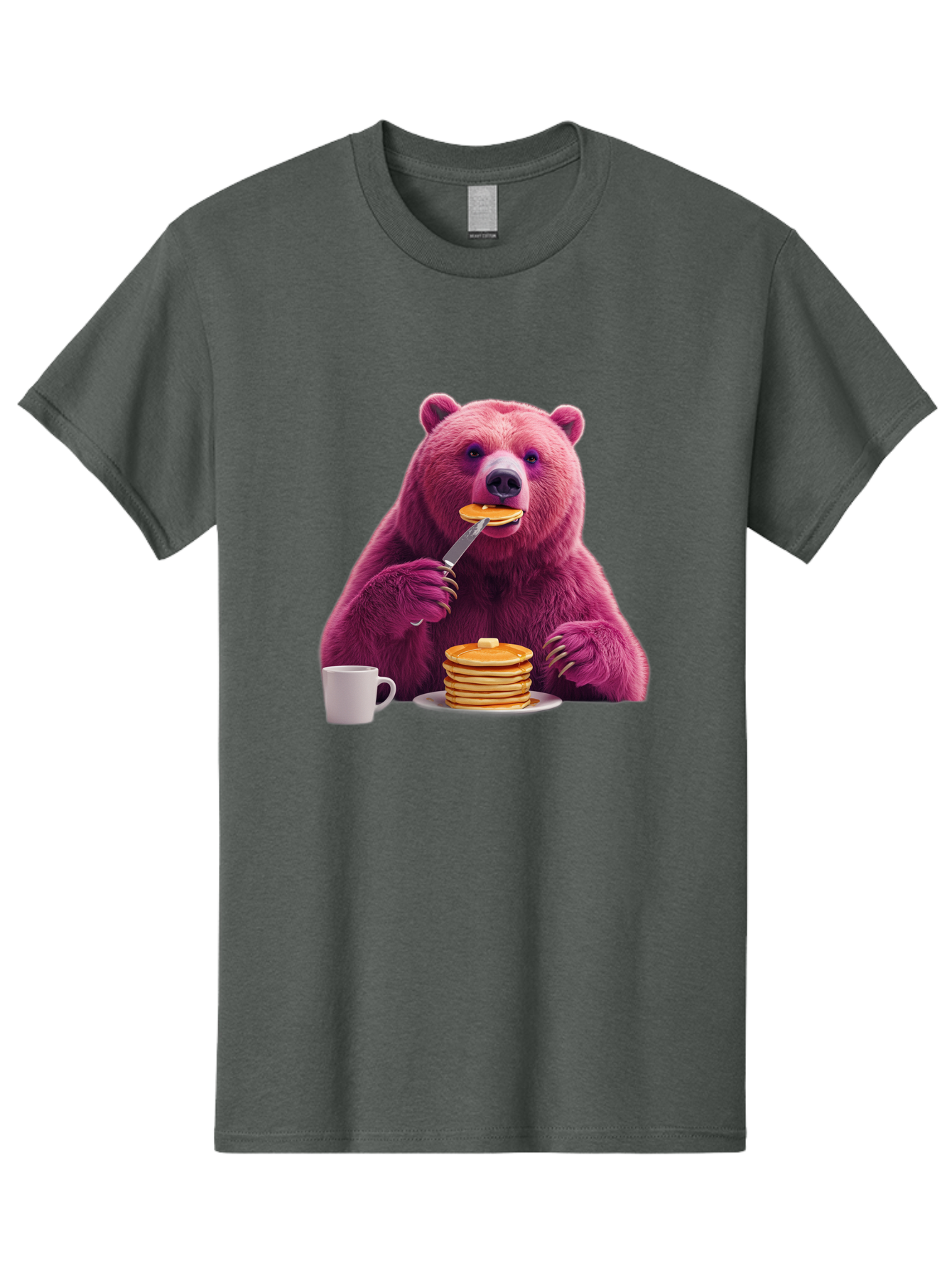Purple-Bear-Eating-Pancake Men'S Graphic Tee, 100% Cotton, Comfortable Casual Summer Wear, Machine Washable, Vintage Camera, Old Camera, Antique Camera, Black Camera, Classic Photography, Photography Equipment, Nostalgic Device, Film Camera, Bal176