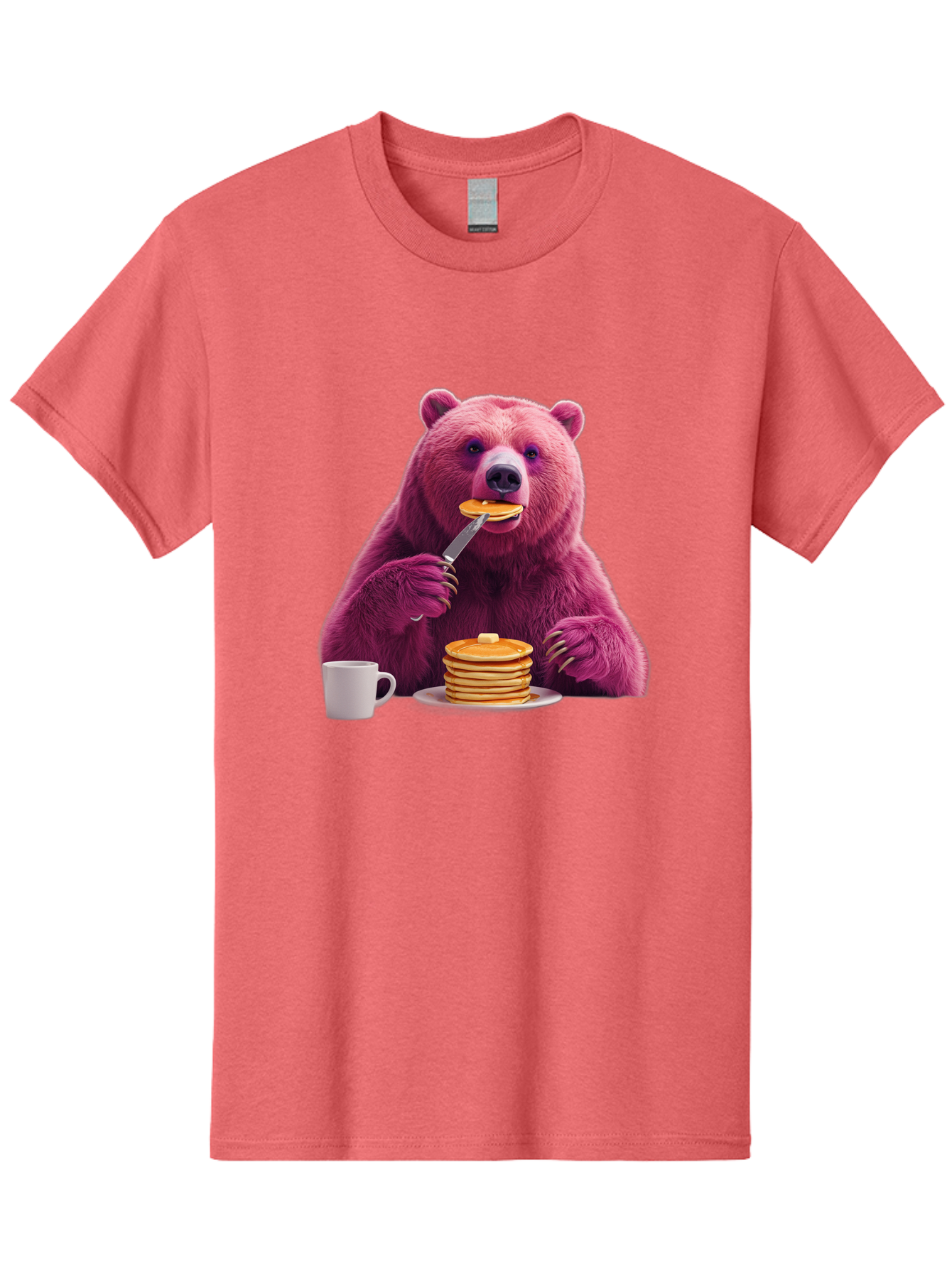 Purple-Bear-Eating-Pancake Men'S Graphic Tee, 100% Cotton, Comfortable Casual Summer Wear, Machine Washable, Vintage Camera, Old Camera, Antique Camera, Black Camera, Classic Photography, Photography Equipment, Nostalgic Device, Film Camera, Bal176