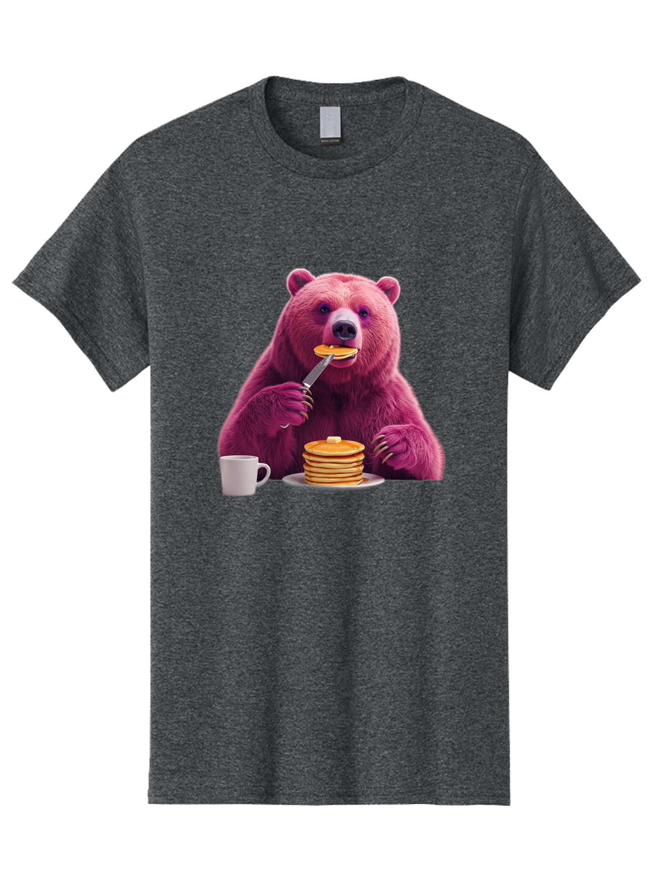 Purple-Bear-Eating-Pancake Men'S Graphic Tee, 100% Cotton, Comfortable Casual Summer Wear, Machine Washable, Vintage Camera, Old Camera, Antique Camera, Black Camera, Classic Photography, Photography Equipment, Nostalgic Device, Film Camera, Bal176