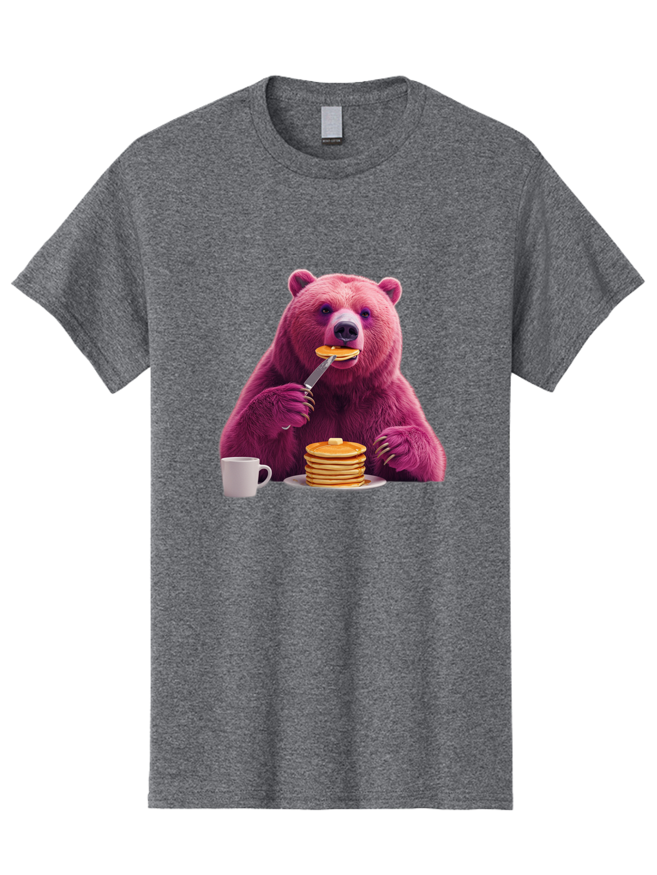 Purple-Bear-Eating-Pancake Men'S Graphic Tee, 100% Cotton, Comfortable Casual Summer Wear, Machine Washable, Vintage Camera, Old Camera, Antique Camera, Black Camera, Classic Photography, Photography Equipment, Nostalgic Device, Film Camera, Bal176