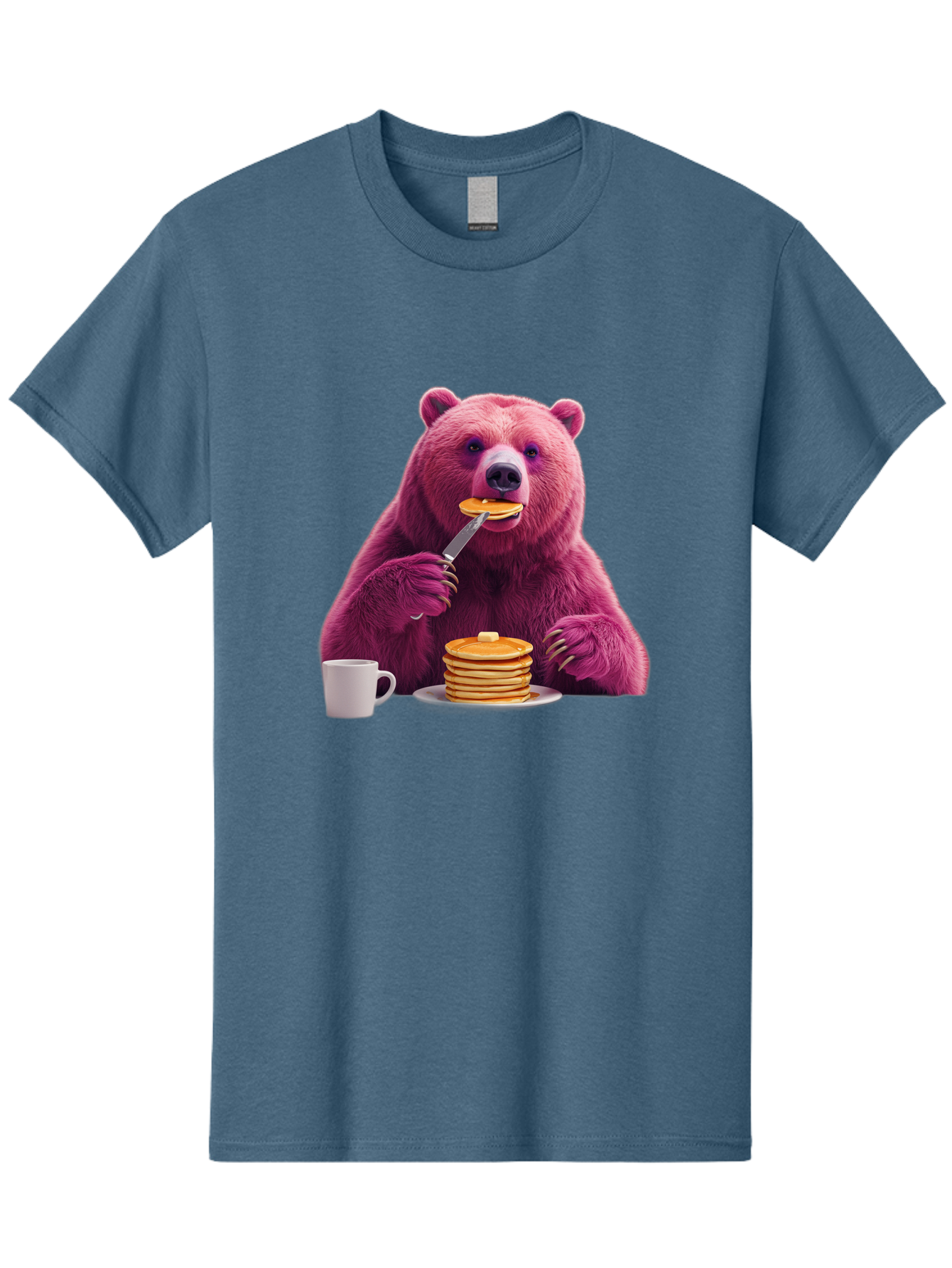 Purple-Bear-Eating-Pancake Men'S Graphic Tee, 100% Cotton, Comfortable Casual Summer Wear, Machine Washable, Vintage Camera, Old Camera, Antique Camera, Black Camera, Classic Photography, Photography Equipment, Nostalgic Device, Film Camera, Bal176