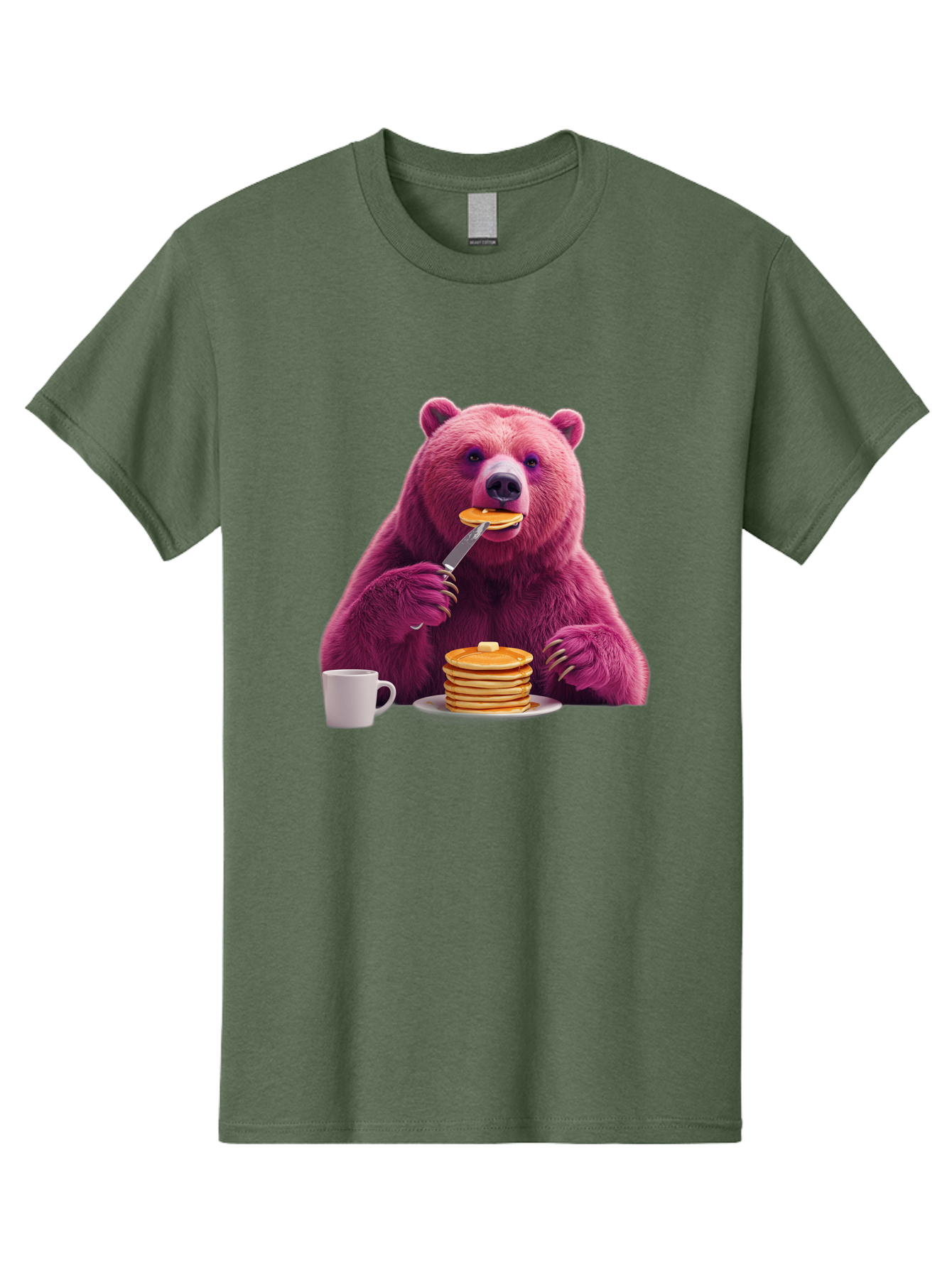 Purple-Bear-Eating-Pancake Men'S Graphic Tee, 100% Cotton, Comfortable Casual Summer Wear, Machine Washable, Vintage Camera, Old Camera, Antique Camera, Black Camera, Classic Photography, Photography Equipment, Nostalgic Device, Film Camera, Bal176