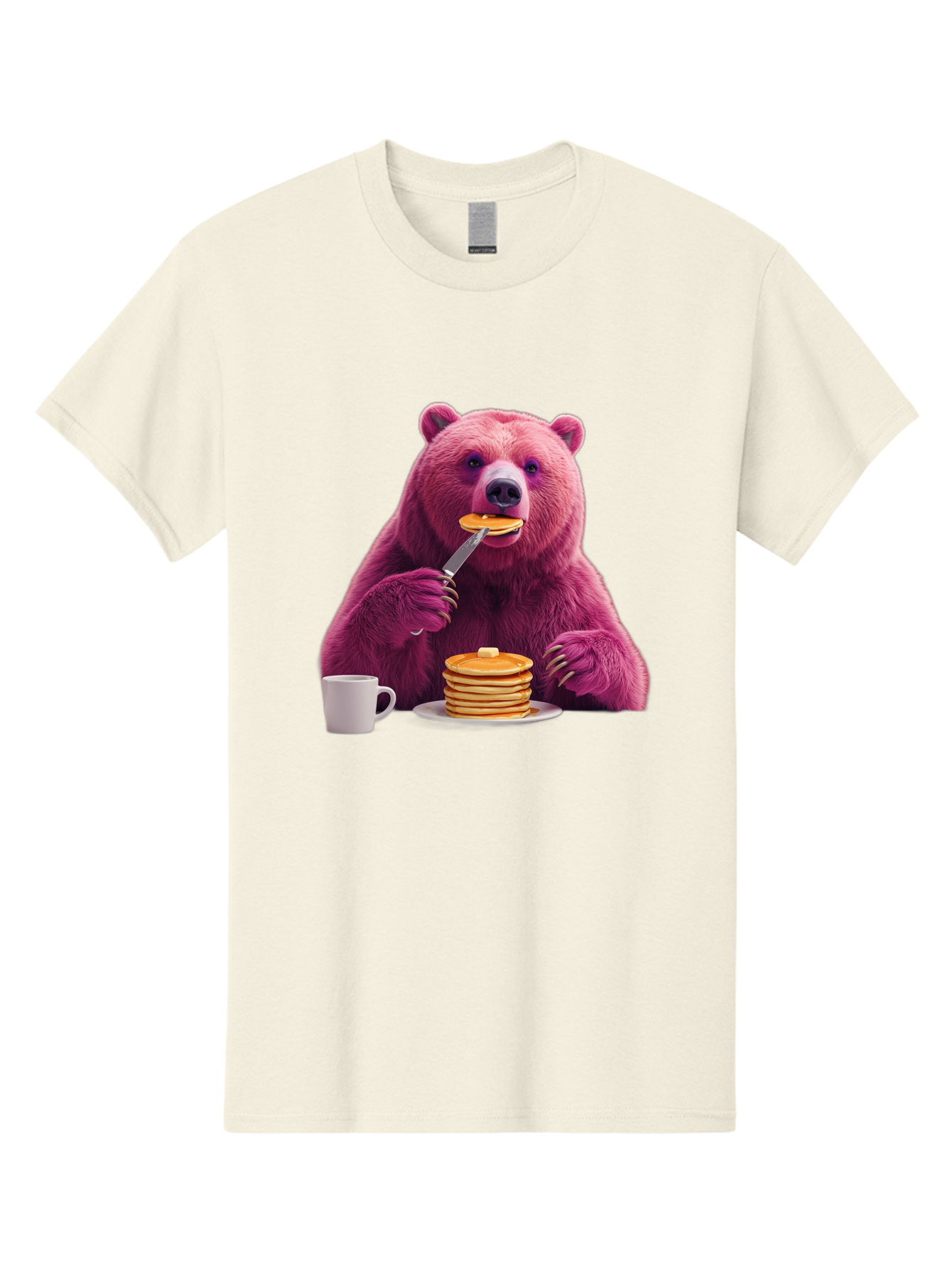 Purple-Bear-Eating-Pancake Men'S Graphic Tee, 100% Cotton, Comfortable Casual Summer Wear, Machine Washable, Vintage Camera, Old Camera, Antique Camera, Black Camera, Classic Photography, Photography Equipment, Nostalgic Device, Film Camera, Bal176
