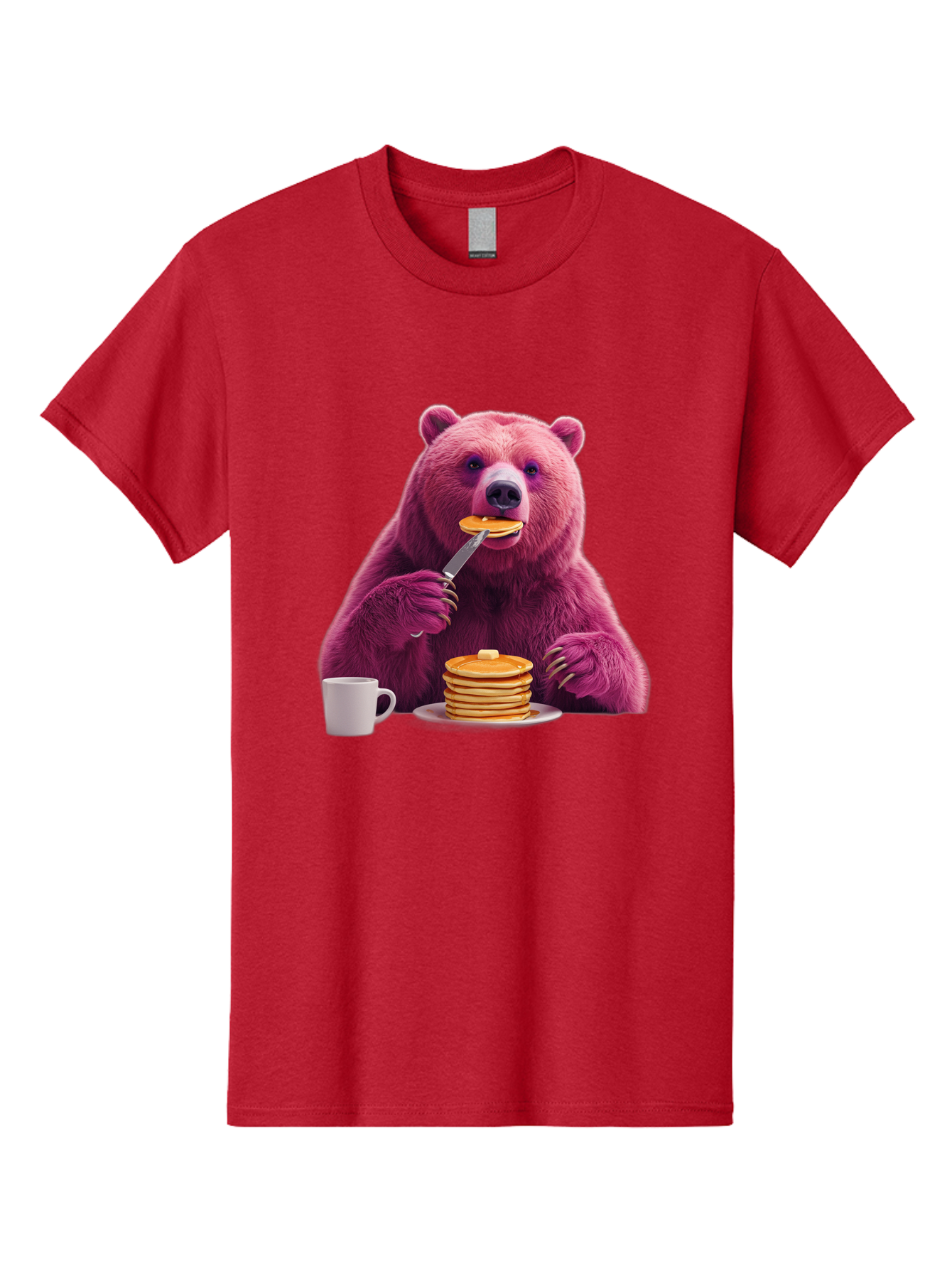 Purple-Bear-Eating-Pancake Men'S Graphic Tee, 100% Cotton, Comfortable Casual Summer Wear, Machine Washable, Vintage Camera, Old Camera, Antique Camera, Black Camera, Classic Photography, Photography Equipment, Nostalgic Device, Film Camera, Bal176