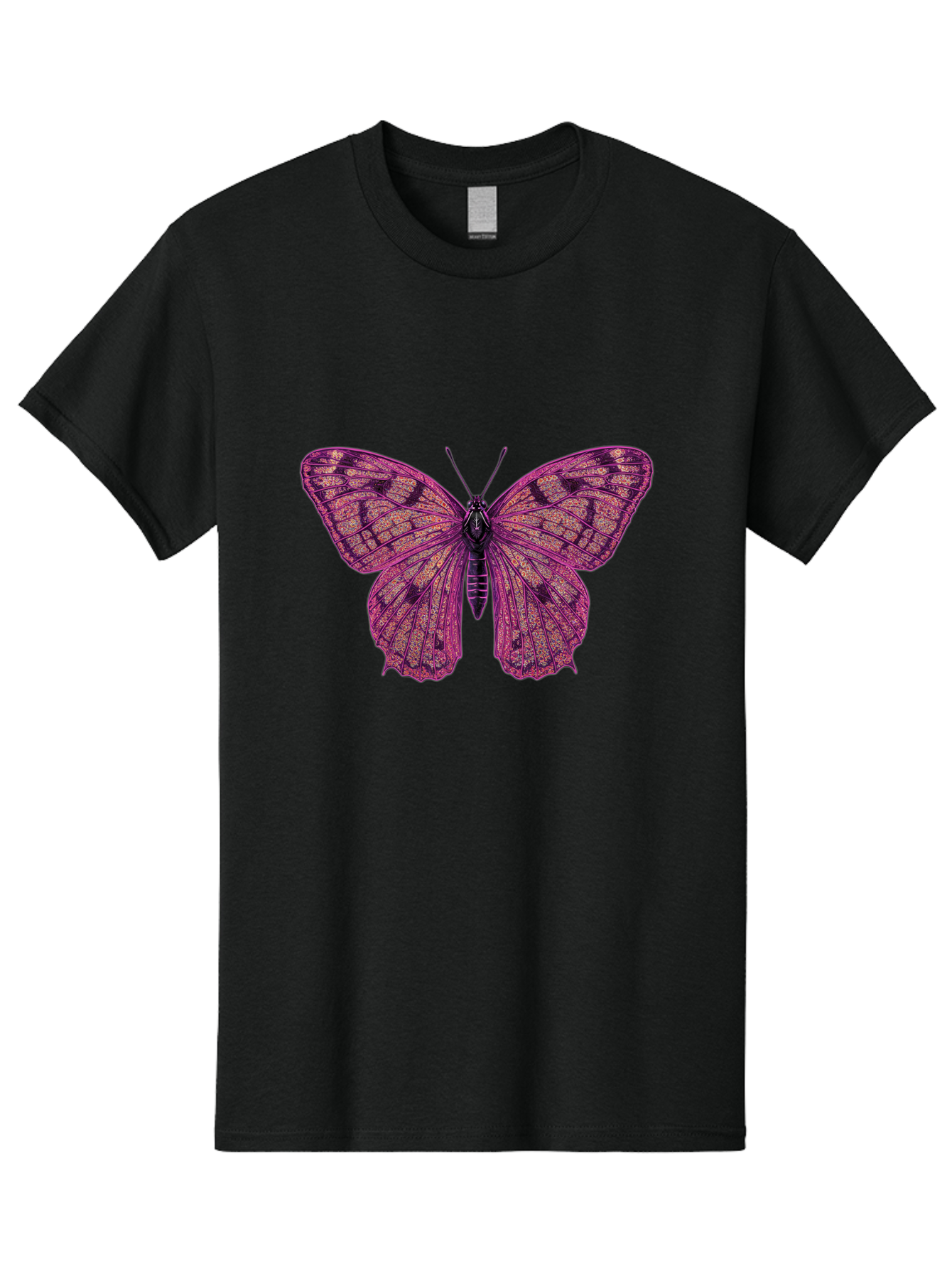 Purple-Butterfly-1 Men'S Graphic Tee, 100% Cotton, Comfortable Casual Summer Wear, Machine Washable, Vintage Camera, Old Camera, Antique Camera, Black Camera, Classic Photography, Photography Equipment, Nostalgic Device, Film Camera, Bal177