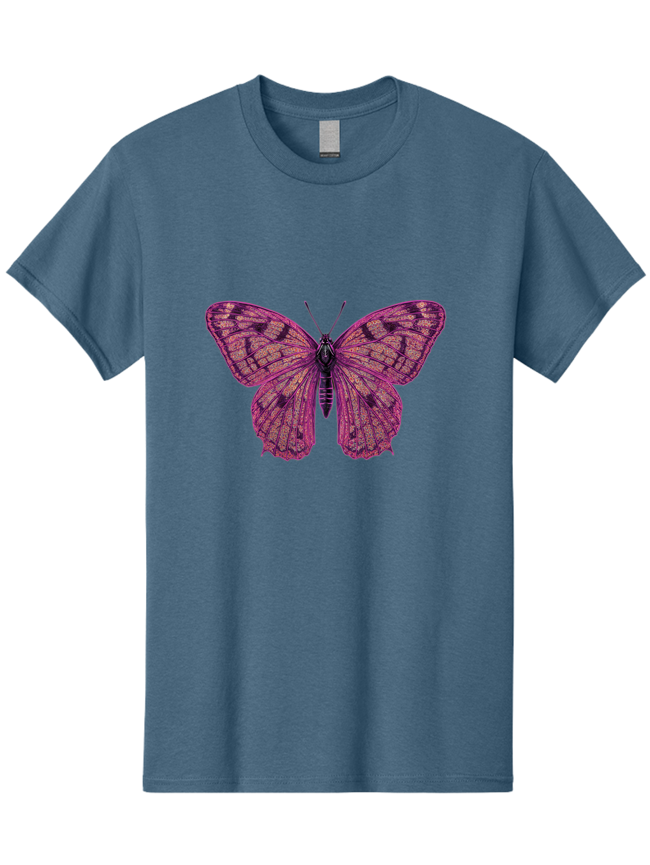 Purple-Butterfly-1 Men'S Graphic Tee, 100% Cotton, Comfortable Casual Summer Wear, Machine Washable, Vintage Camera, Old Camera, Antique Camera, Black Camera, Classic Photography, Photography Equipment, Nostalgic Device, Film Camera, Bal177