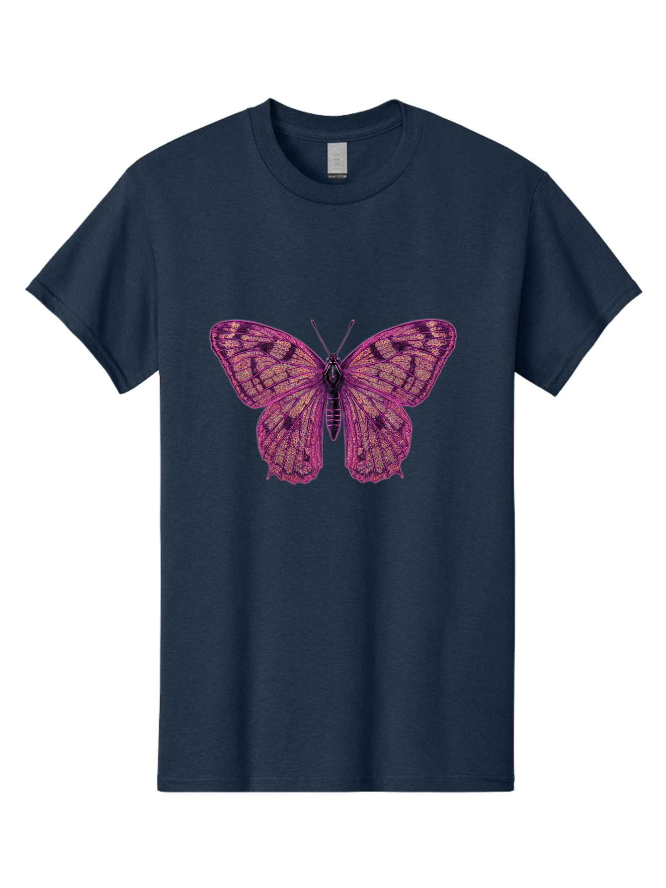 Purple-Butterfly-1 Men'S Graphic Tee, 100% Cotton, Comfortable Casual Summer Wear, Machine Washable, Vintage Camera, Old Camera, Antique Camera, Black Camera, Classic Photography, Photography Equipment, Nostalgic Device, Film Camera, Bal177