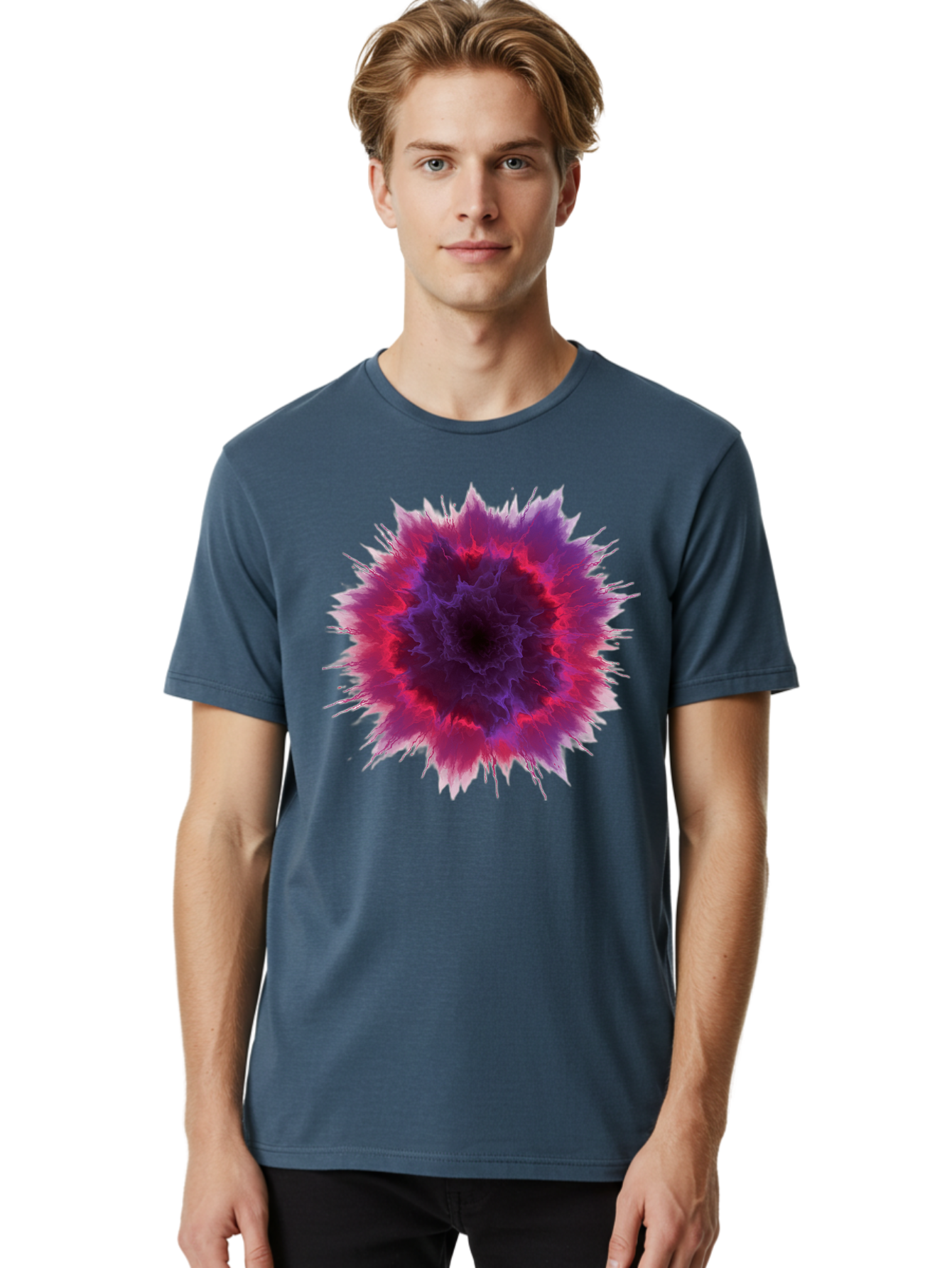 Purple-Explosive-Bloom Men'S Graphic Tee, 100% Cotton, Comfortable Casual Summer Wear, Machine Washable, Vintage Camera, Old Camera, Antique Camera, Black Camera, Classic Photography, Photography Equipment, Nostalgic Device, Film Camera, Bal183