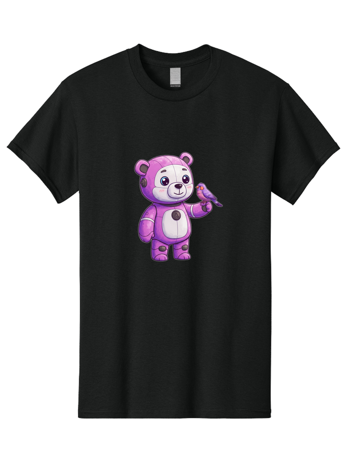 Purple-Robot-Bear Men'S Graphic Tee, 100% Cotton, Comfortable Casual Summer Wear, Machine Washable, Vintage Camera, Old Camera, Antique Camera, Black Camera, Classic Photography, Photography Equipment, Nostalgic Device, Film Camera, Camera Art Bal188