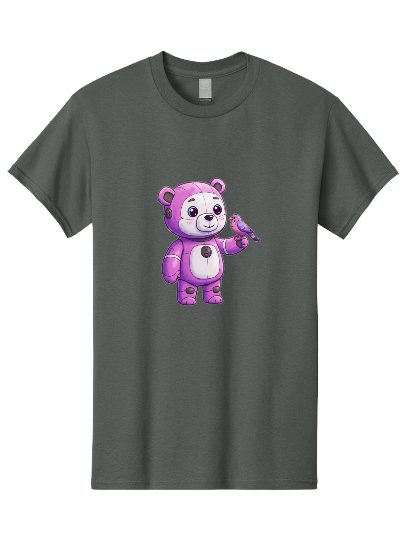 Purple-Robot-Bear Men'S Graphic Tee, 100% Cotton, Comfortable Casual Summer Wear, Machine Washable, Vintage Camera, Old Camera, Antique Camera, Black Camera, Classic Photography, Photography Equipment, Nostalgic Device, Film Camera, Camera Art Bal188