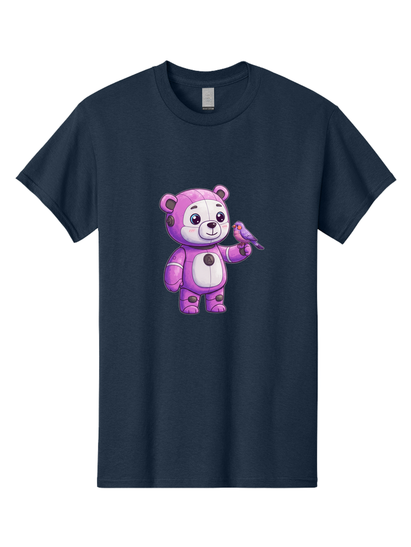 Purple-Robot-Bear Men'S Graphic Tee, 100% Cotton, Comfortable Casual Summer Wear, Machine Washable, Vintage Camera, Old Camera, Antique Camera, Black Camera, Classic Photography, Photography Equipment, Nostalgic Device, Film Camera, Camera Art Bal188