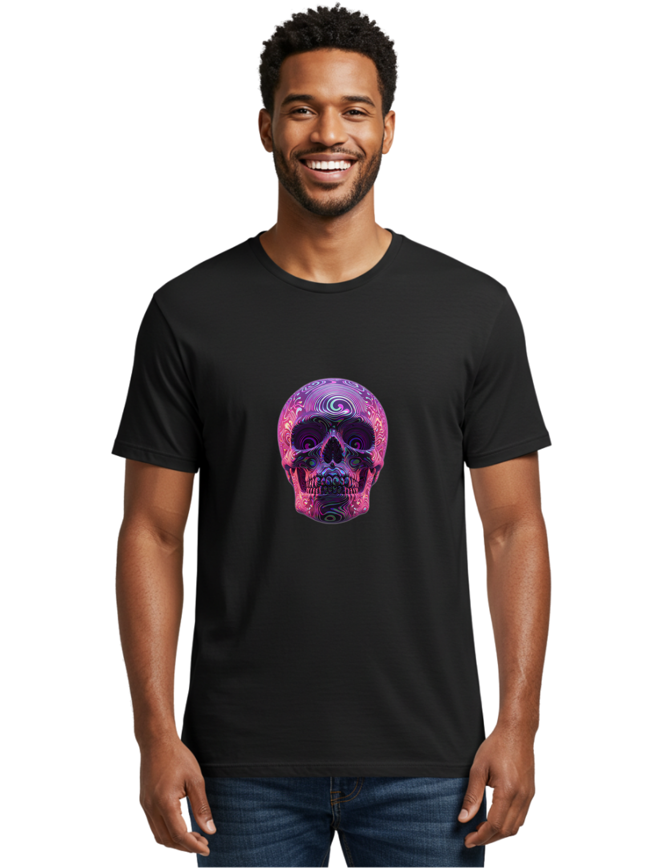Purple-Skull Men'S Graphic Tee, 100% Cotton, Comfortable Casual Summer Wear, Machine Washable, Vintage Camera, Old Camera, Antique Camera, Black Camera, Classic Photography, Photography Equipment, Nostalgic Device, Film Camera, Camera Art Bal189